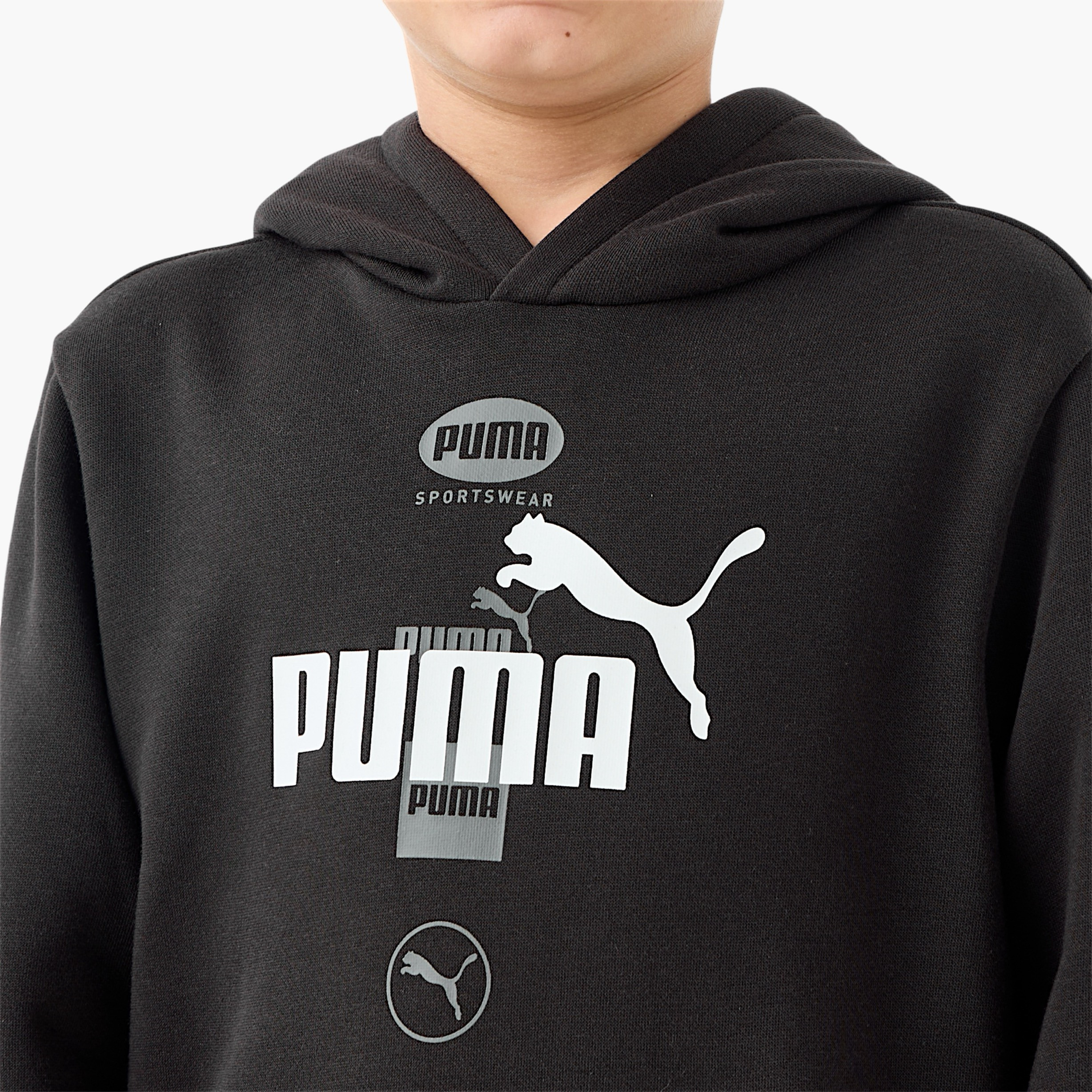 PUMA Logo Print Long Sleeves Hoodie with Kangaroo Pocket-sports-boys-clothing-tops-image-4