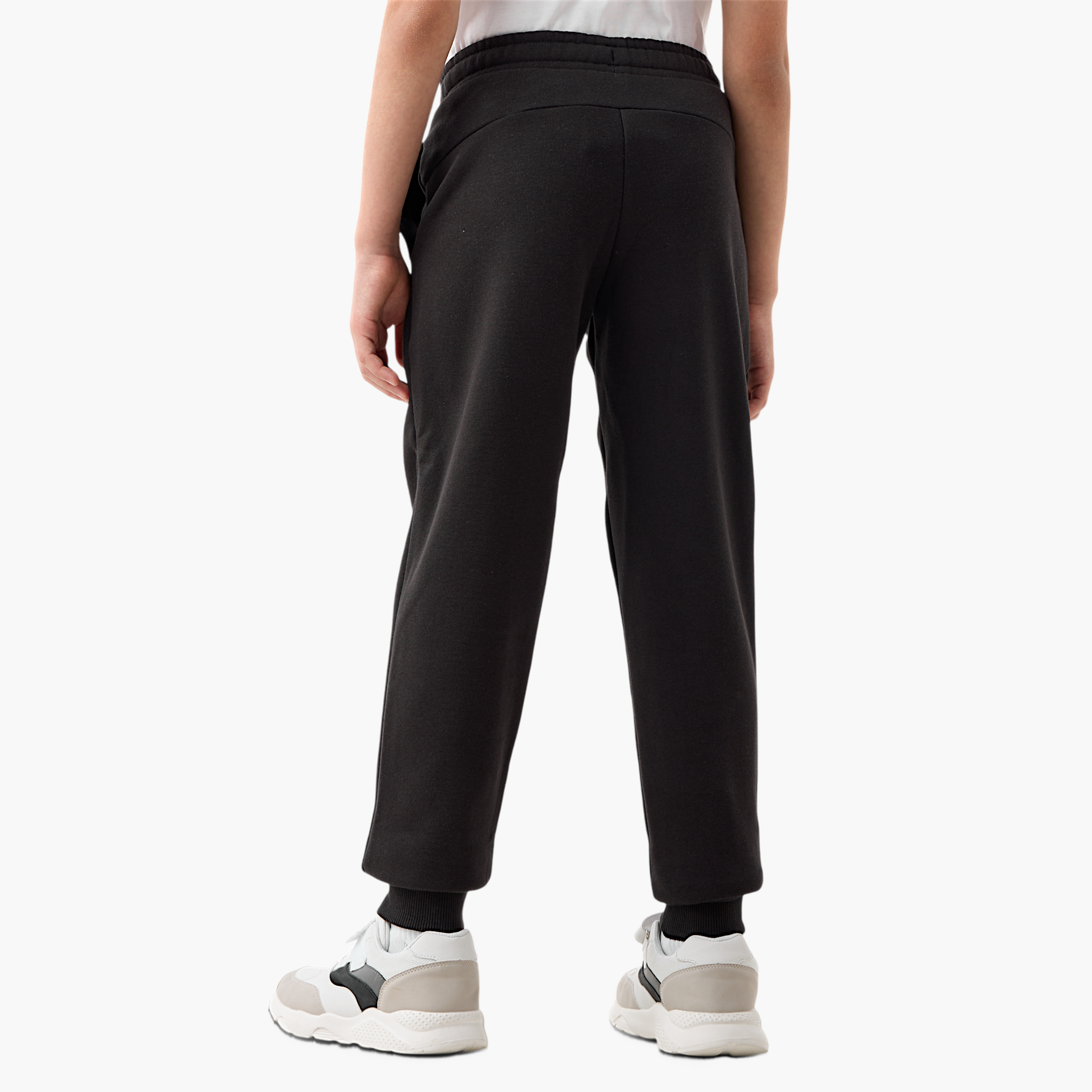 PUMA Logo Print Joggers with Elasticated Waistband and Pockets-boys-clothing-sportswear-bottoms-image-3