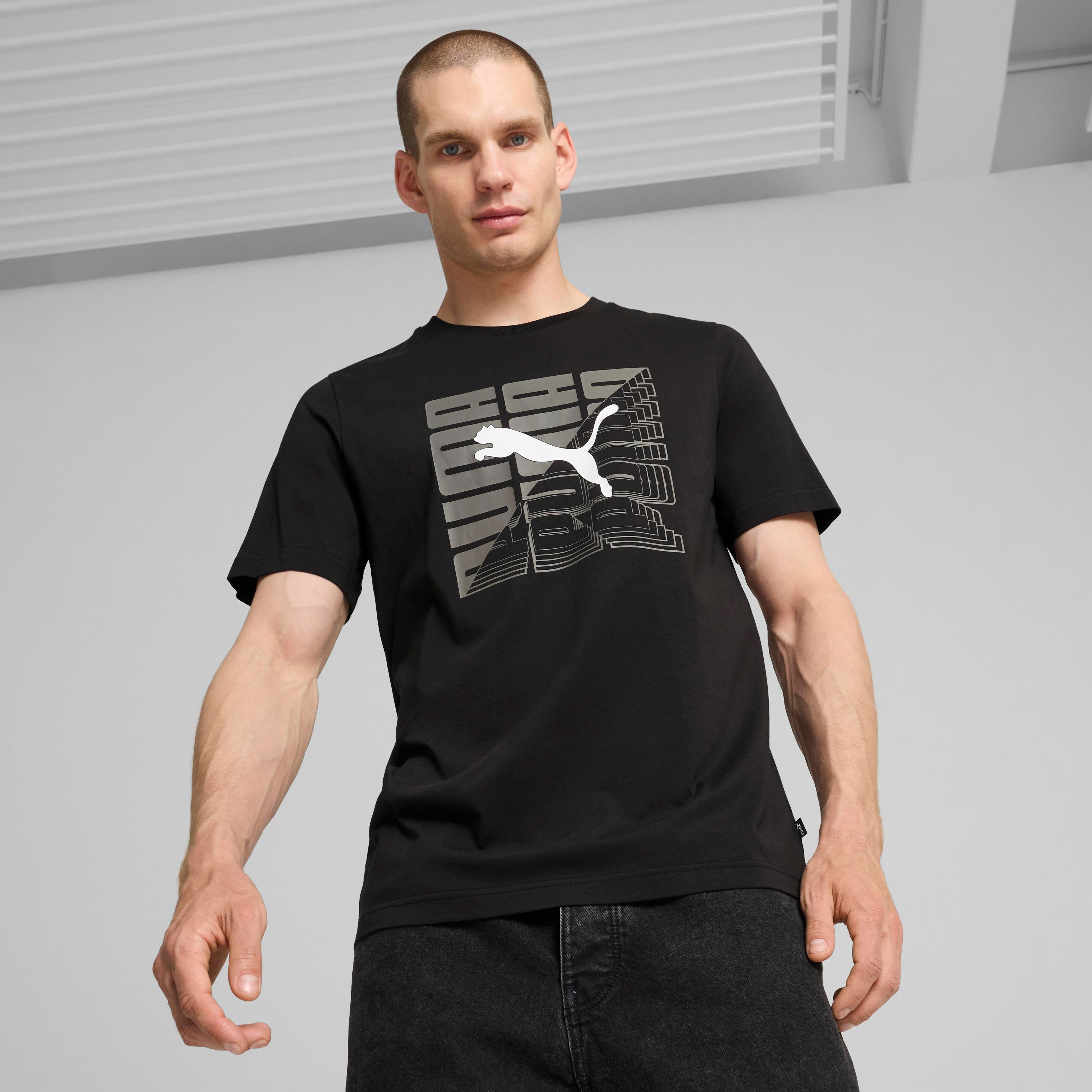 تيشيرت جرافيك ووردينغ للرجال من بوما | OE-men-clothing-sportswearandactivewear-tshirtsandpolos-image-1