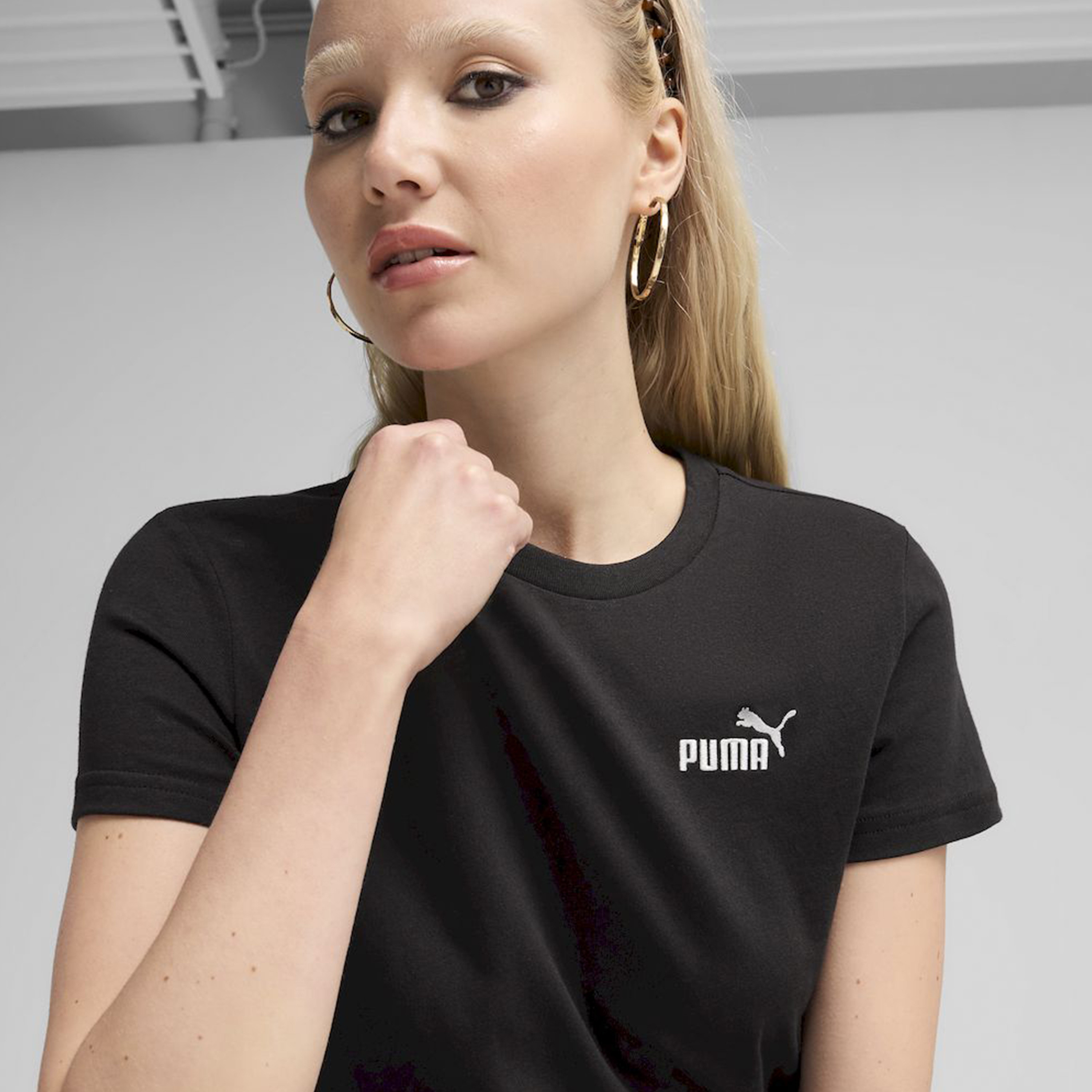 Puma Women's Essentials Small No. 1 Logo Tee 682372 | OE-women-clothing-tshirts-image-5
