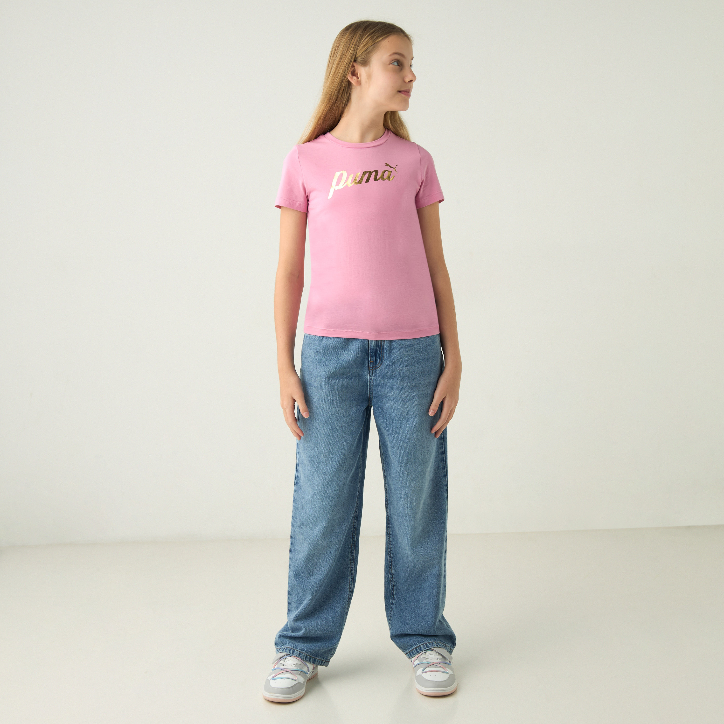 Puma Logo Print T-shirt-girls-clothing-tshirts-image-2