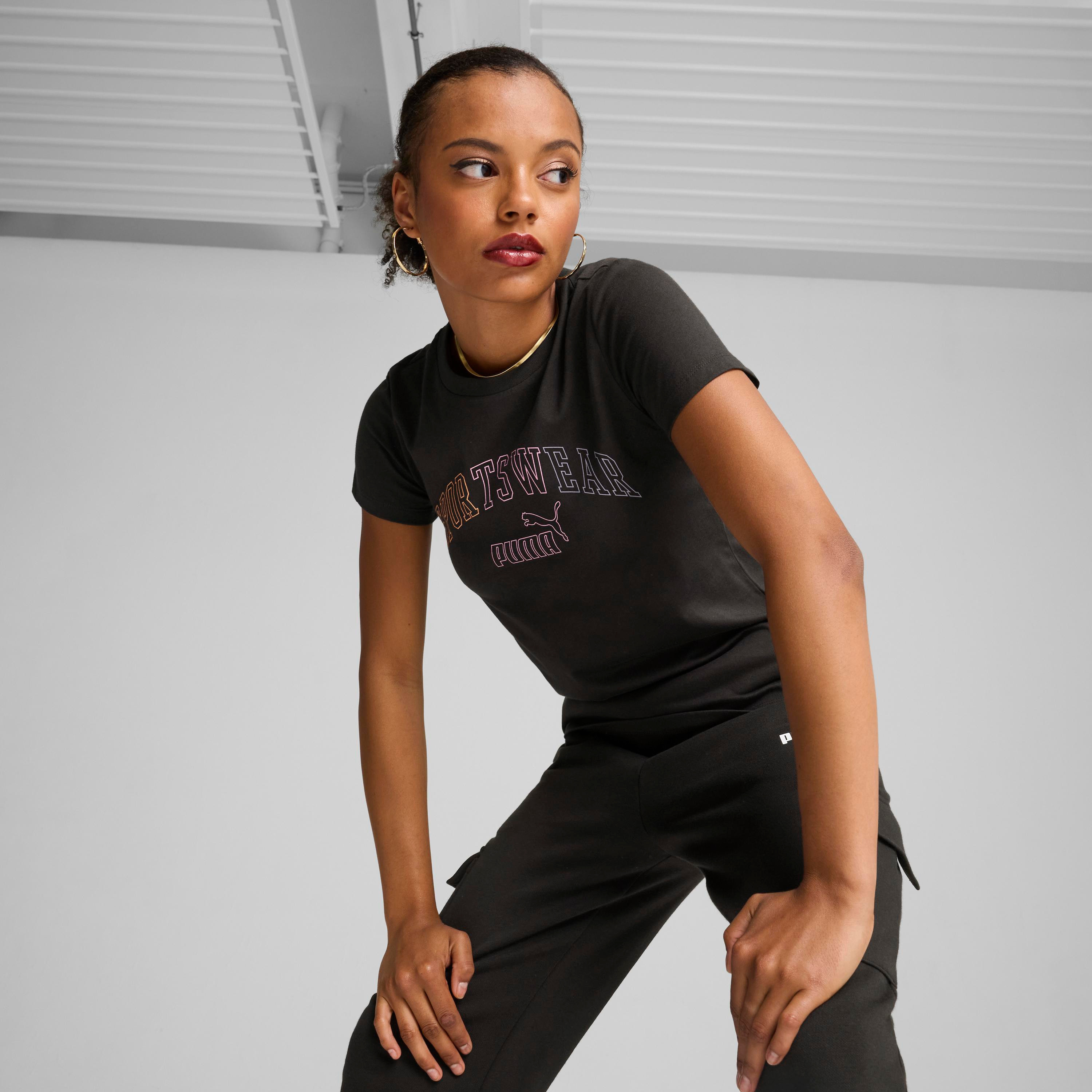 تيشيرت للسيدات إي اس اس+ لوجو لاب من بوما | OE-women-clothing-tshirts-image-1