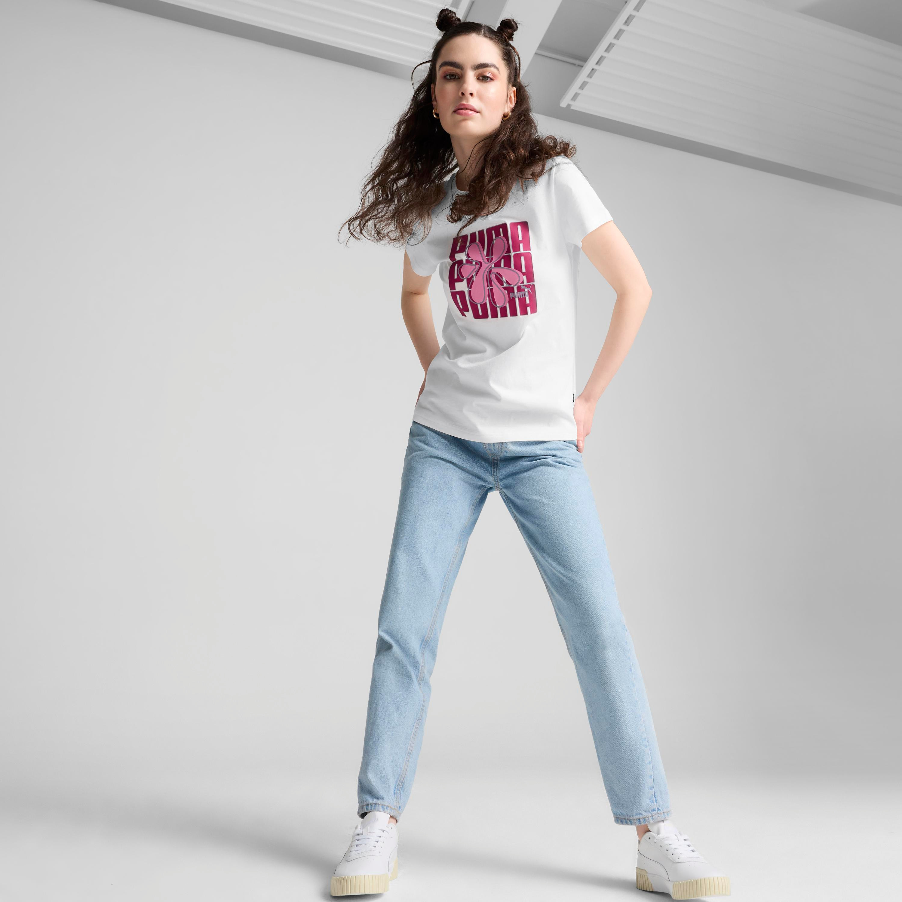 Puma Women's Graphics Wording T-Shirt 68299702 | OE-women-clothing-tshirts-image-2