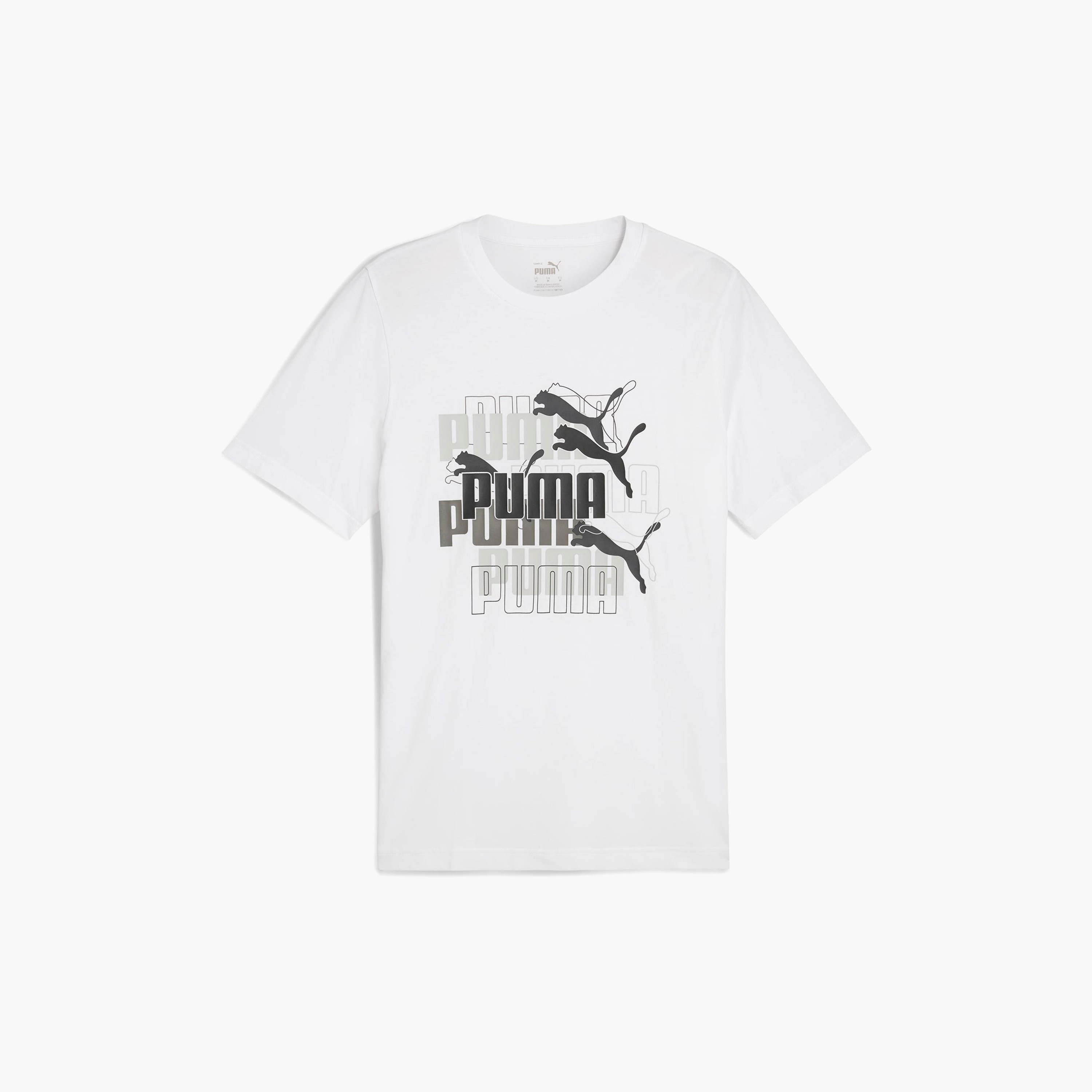 Puma Men's Graphics Multiple Logo T-Shirt | OE-men-clothing-sportswearandactivewear-tshirtsandpolos-image-1