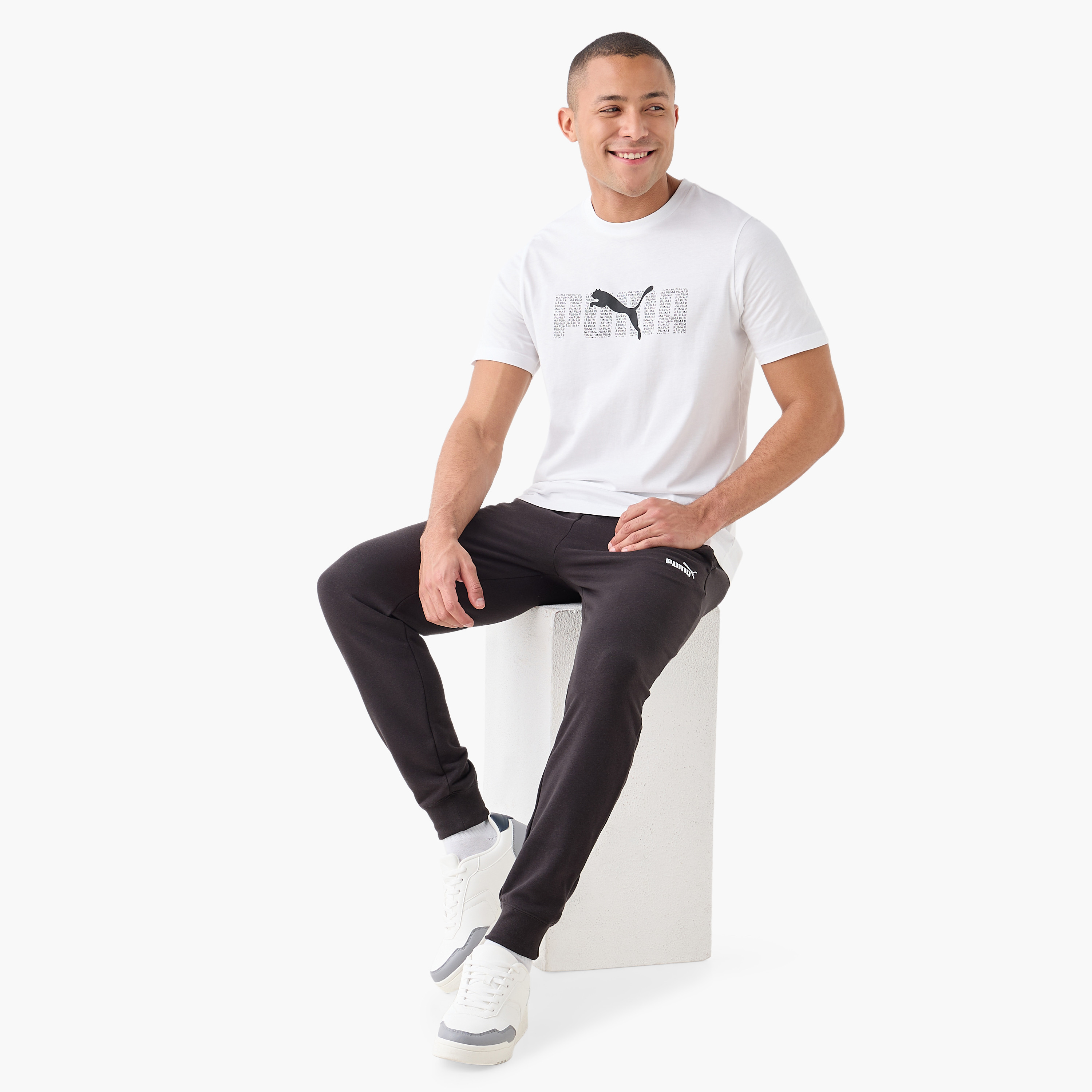 Puma Men's Essential Logo Lab Tee 684667 | OE-men-clothing-sportswearandactivewear-tshirtsandpolos-image-2