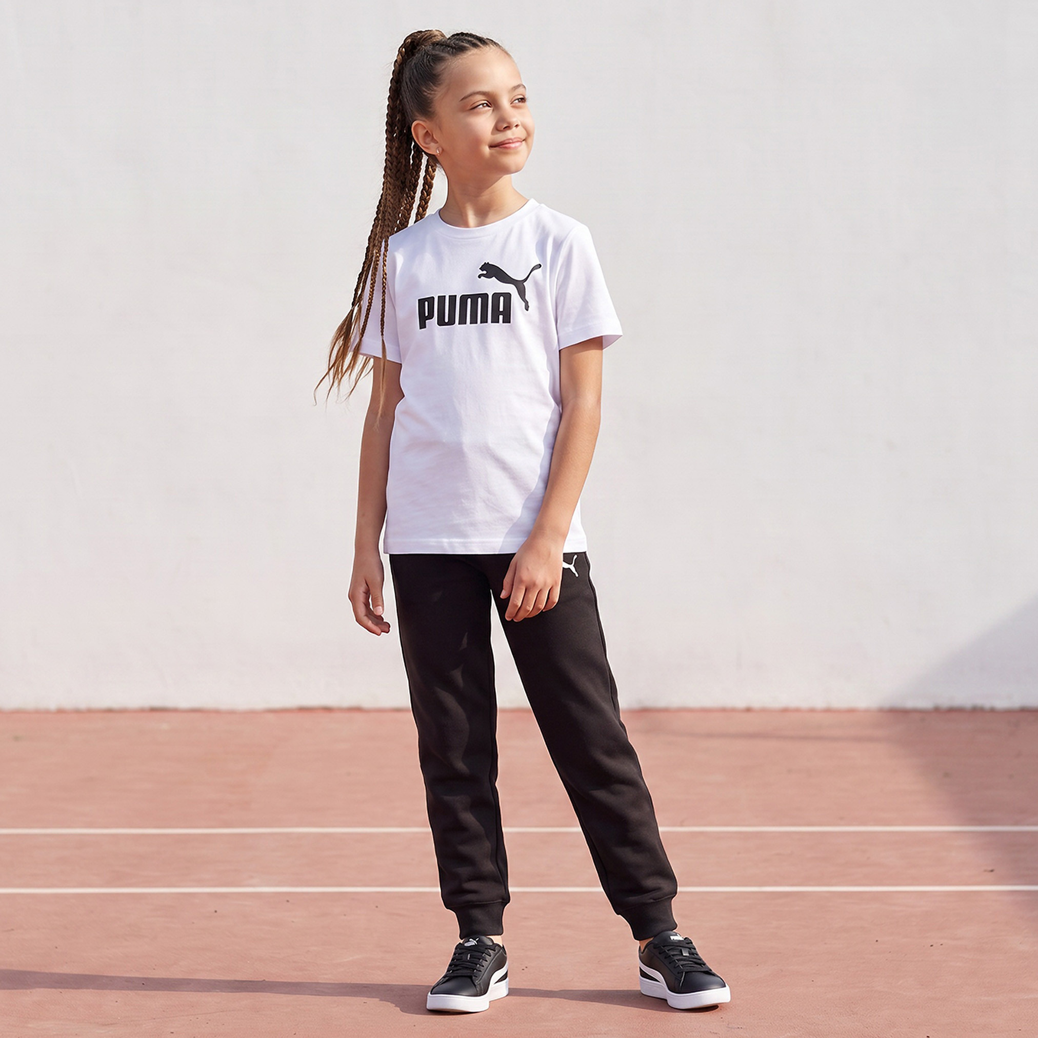 PUMA Crew Neck Short Sleeves T-Shirt with Logo Print-girls-clothing-tshirts-image-5