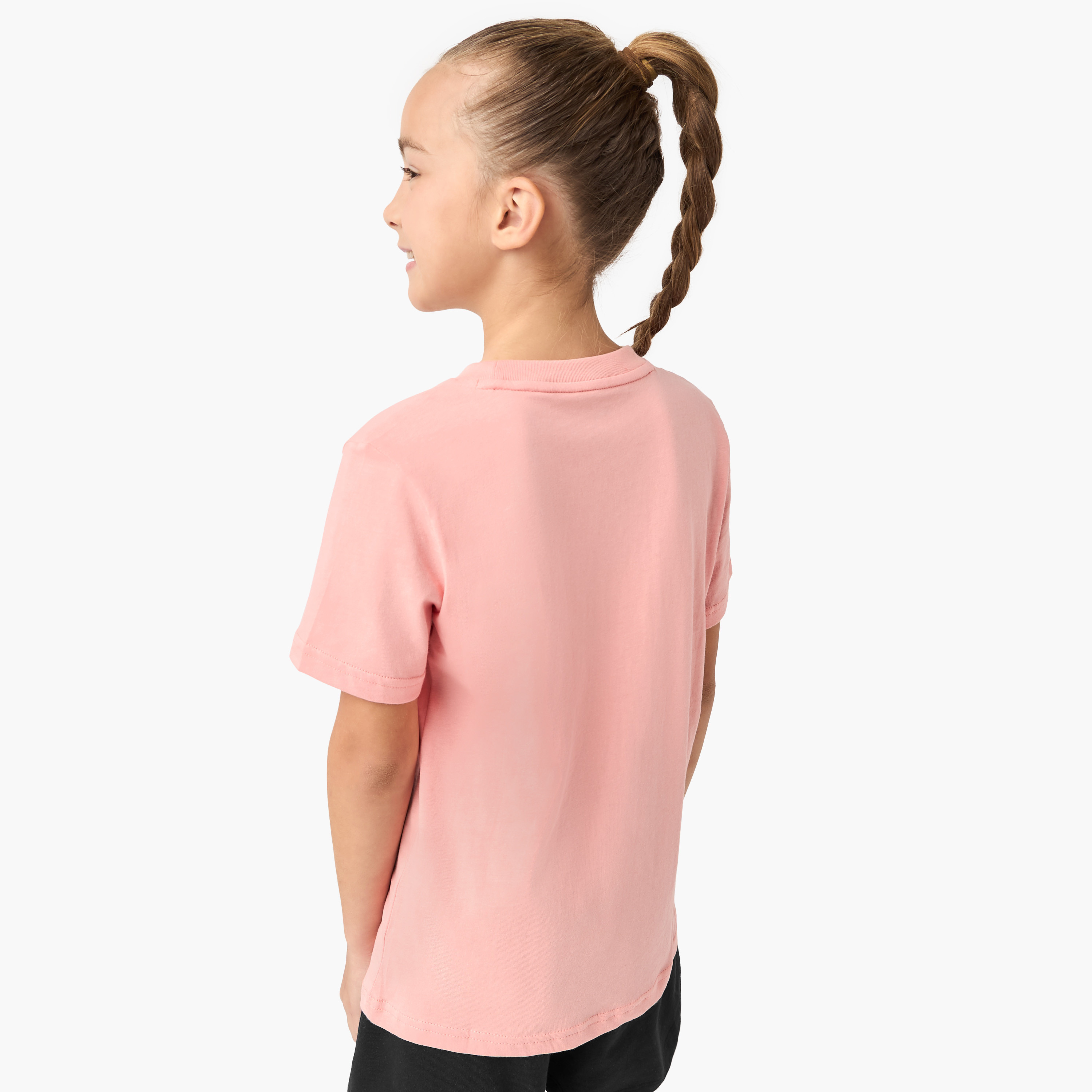 PUMA Logo Print T-shirt with Short Sleeves-sports-girls-clothing-tops-image-3