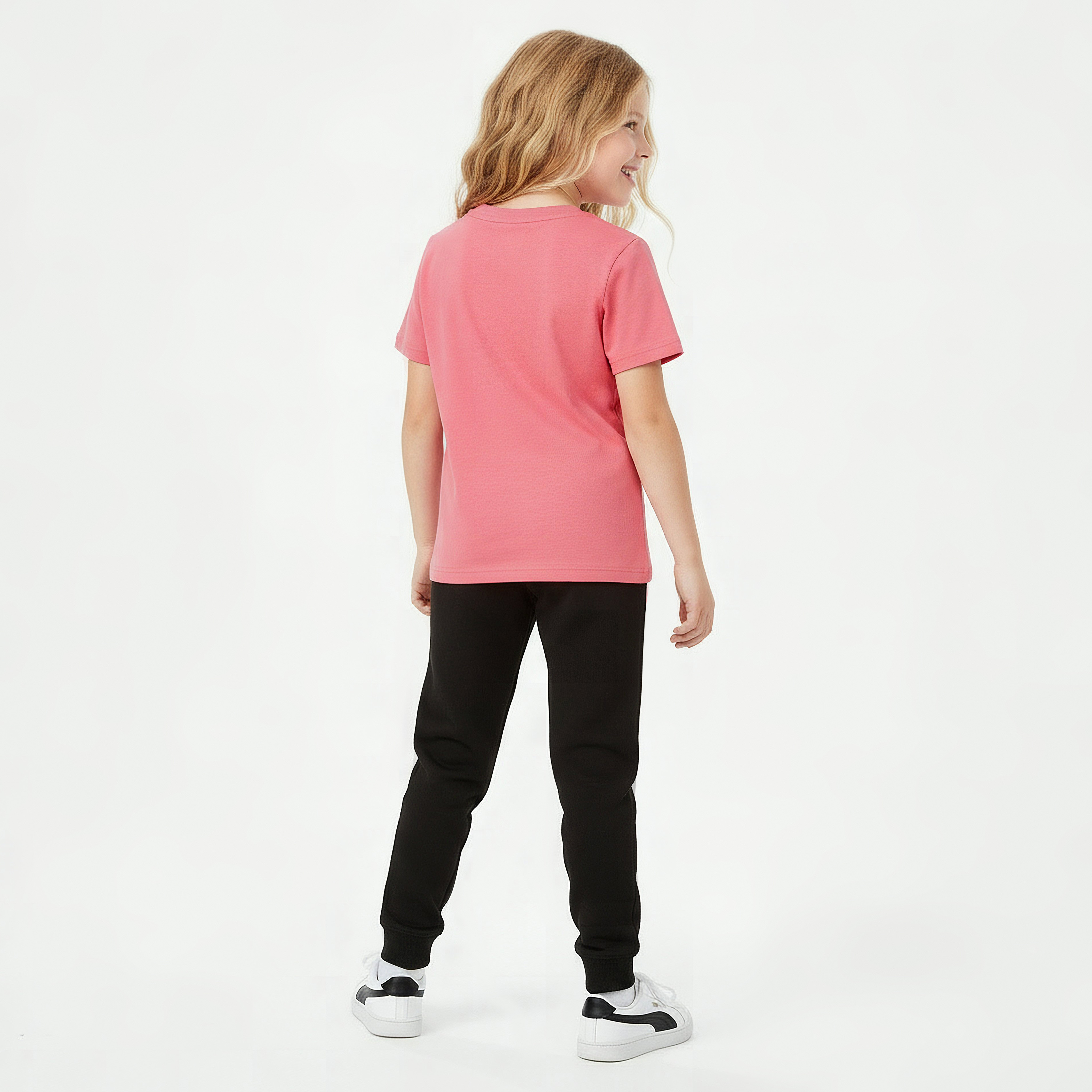 PUMA Round Neck Short Sleeves T-shirt with Logo Print-girls-clothing-tshirts-image-3
