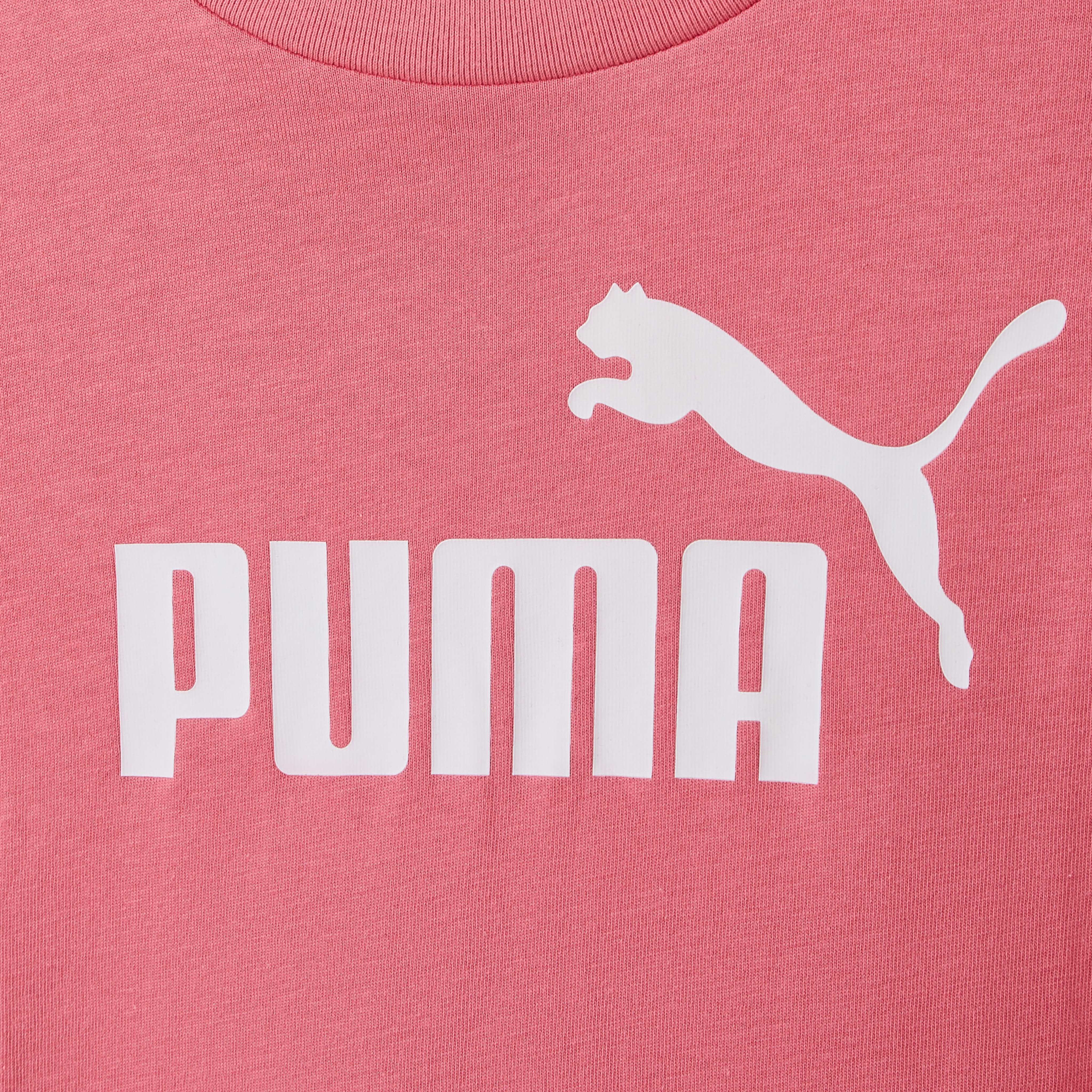 PUMA Round Neck Short Sleeves T-shirt with Logo Print-girls-clothing-tshirts-image-4