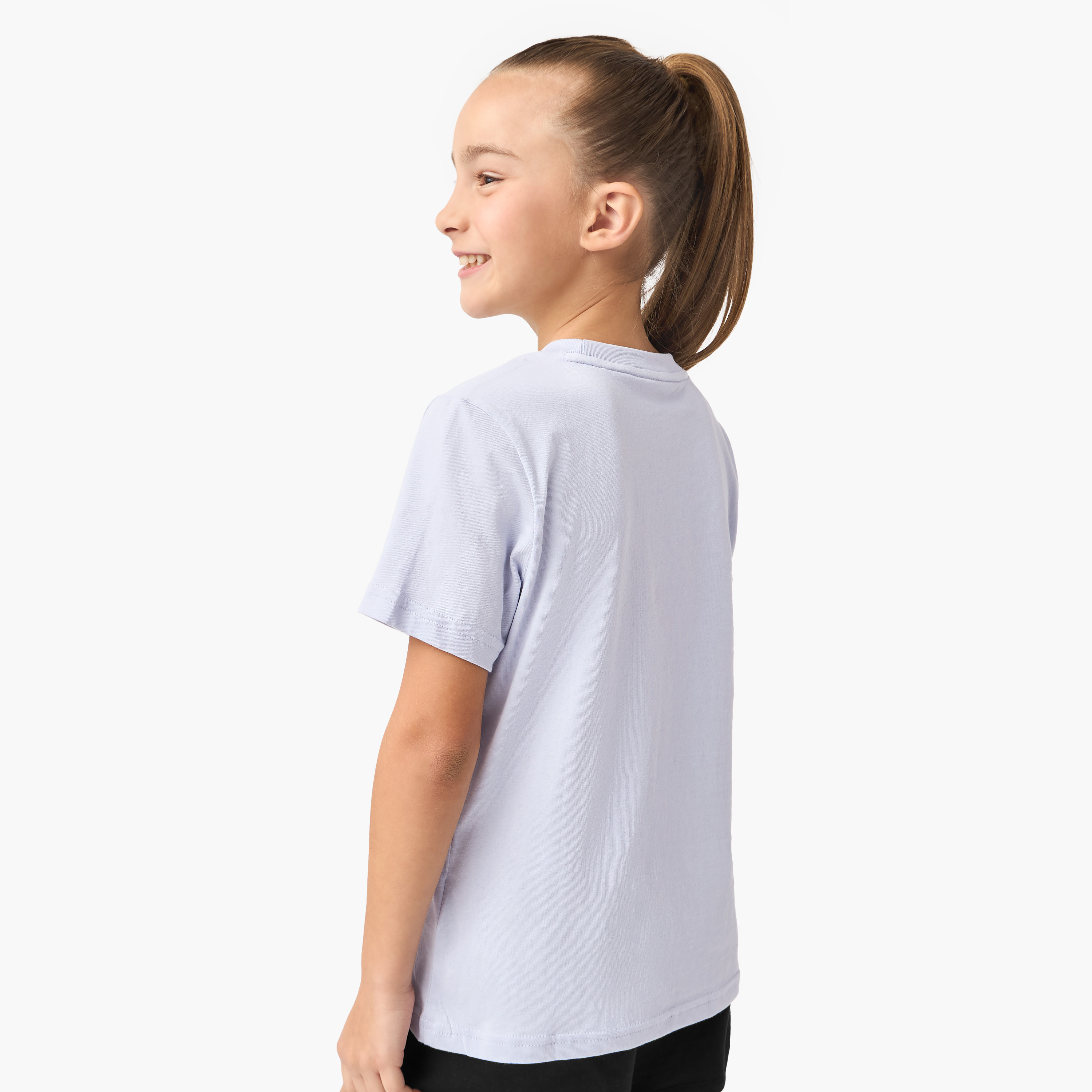 PUMA Logo Print T-shirt with Short Sleeves-girls-clothing-tshirts-image-3