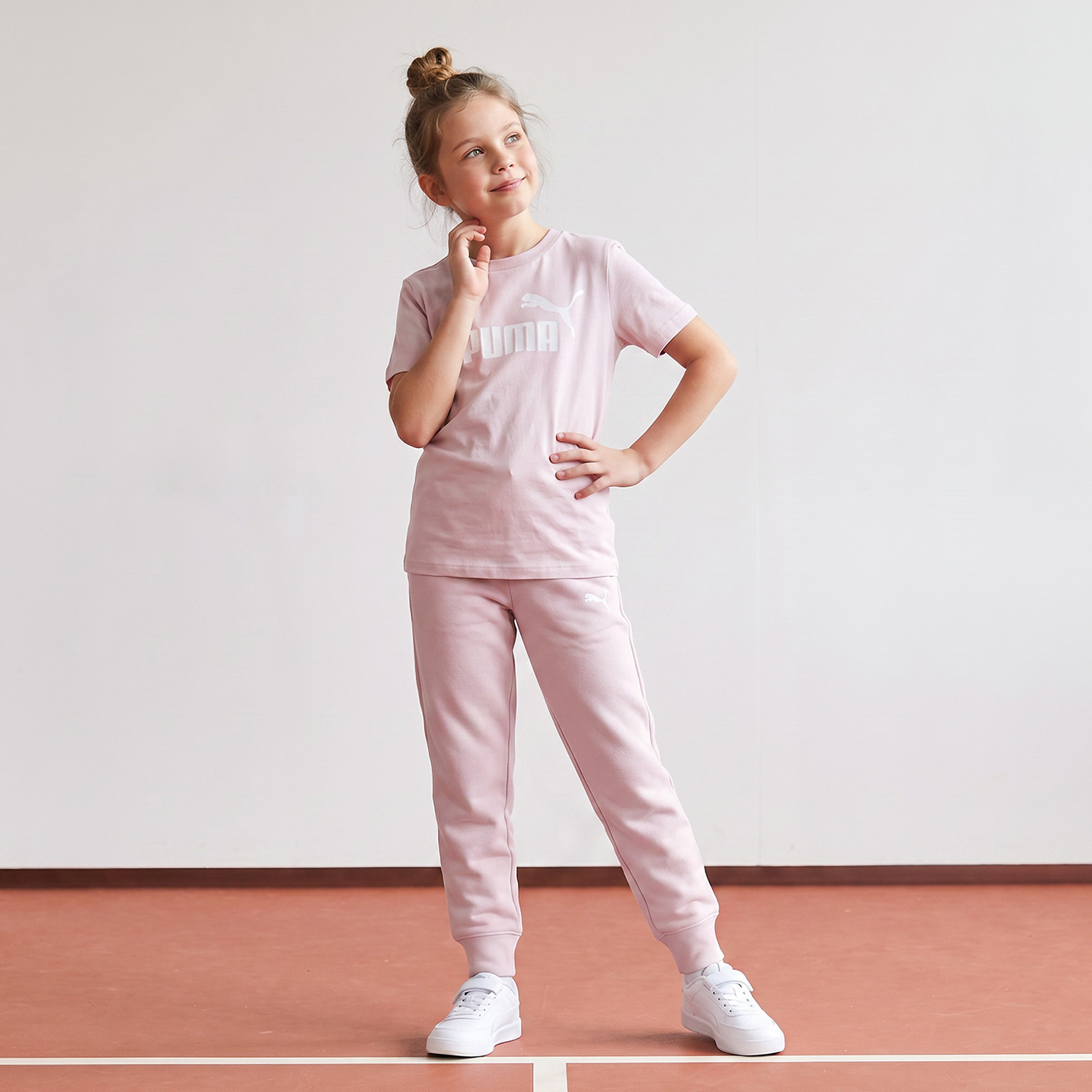 PUMA Crew Neck Short Sleeves T-Shirt with Logo Print-girls-clothing-tshirts-image-5
