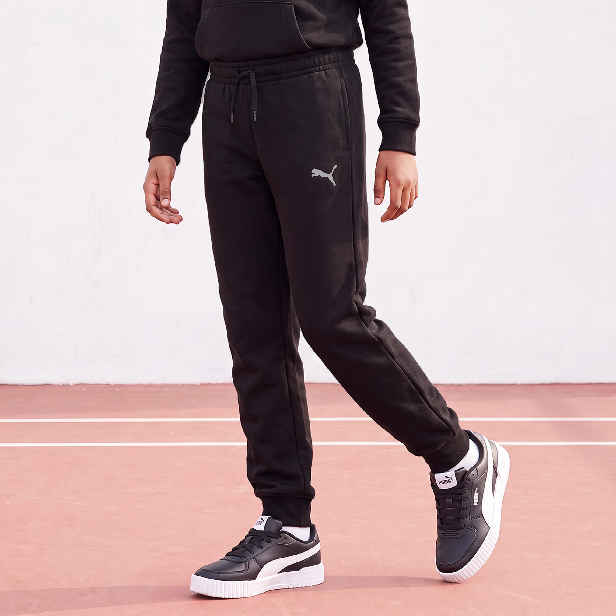PUMA Girls Drawstring Waist Joggers-sports-girls-clothing-bottoms-joggersandtrackpants-image-1