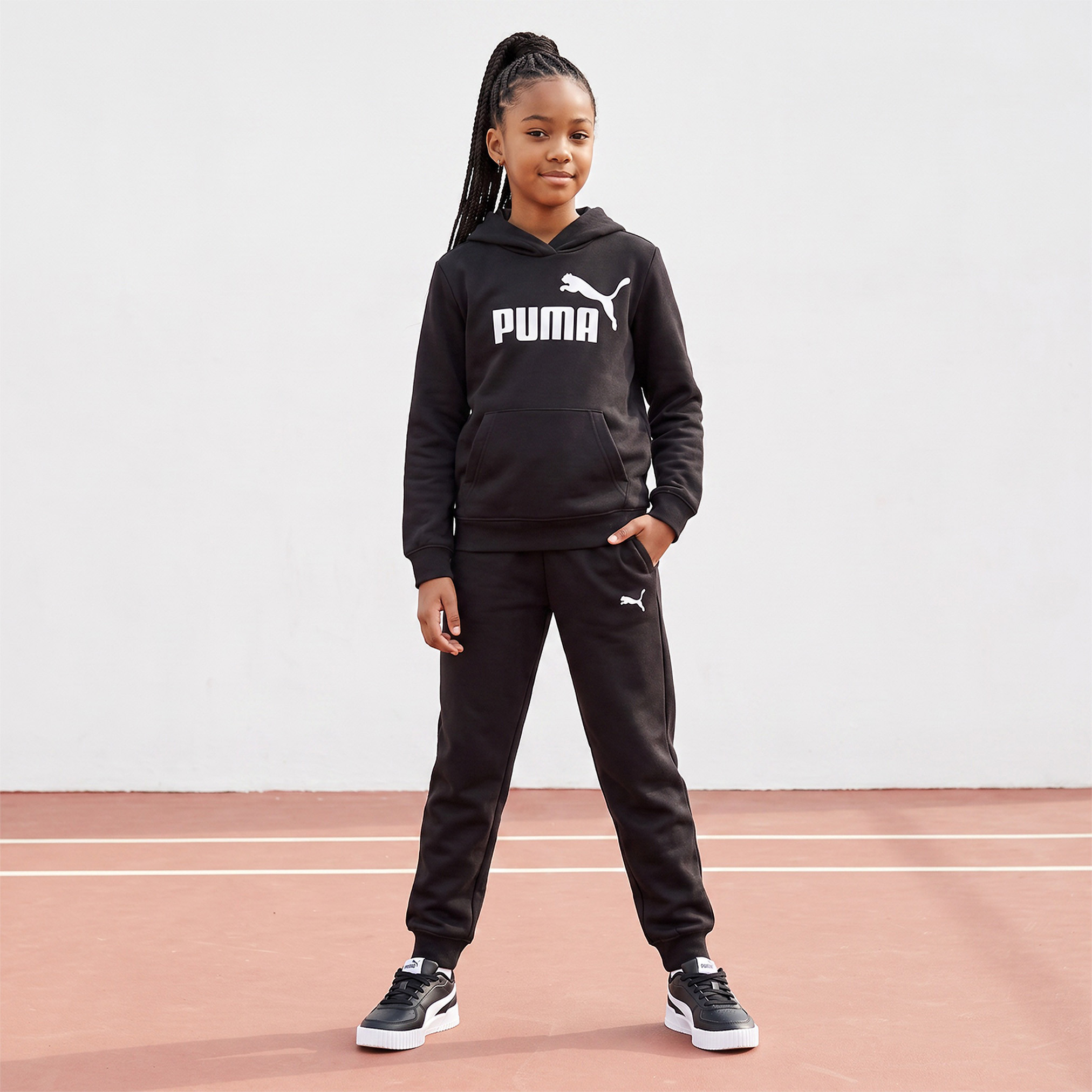 PUMA Girls Drawstring Waist Joggers-sports-girls-clothing-bottoms-joggersandtrackpants-image-2