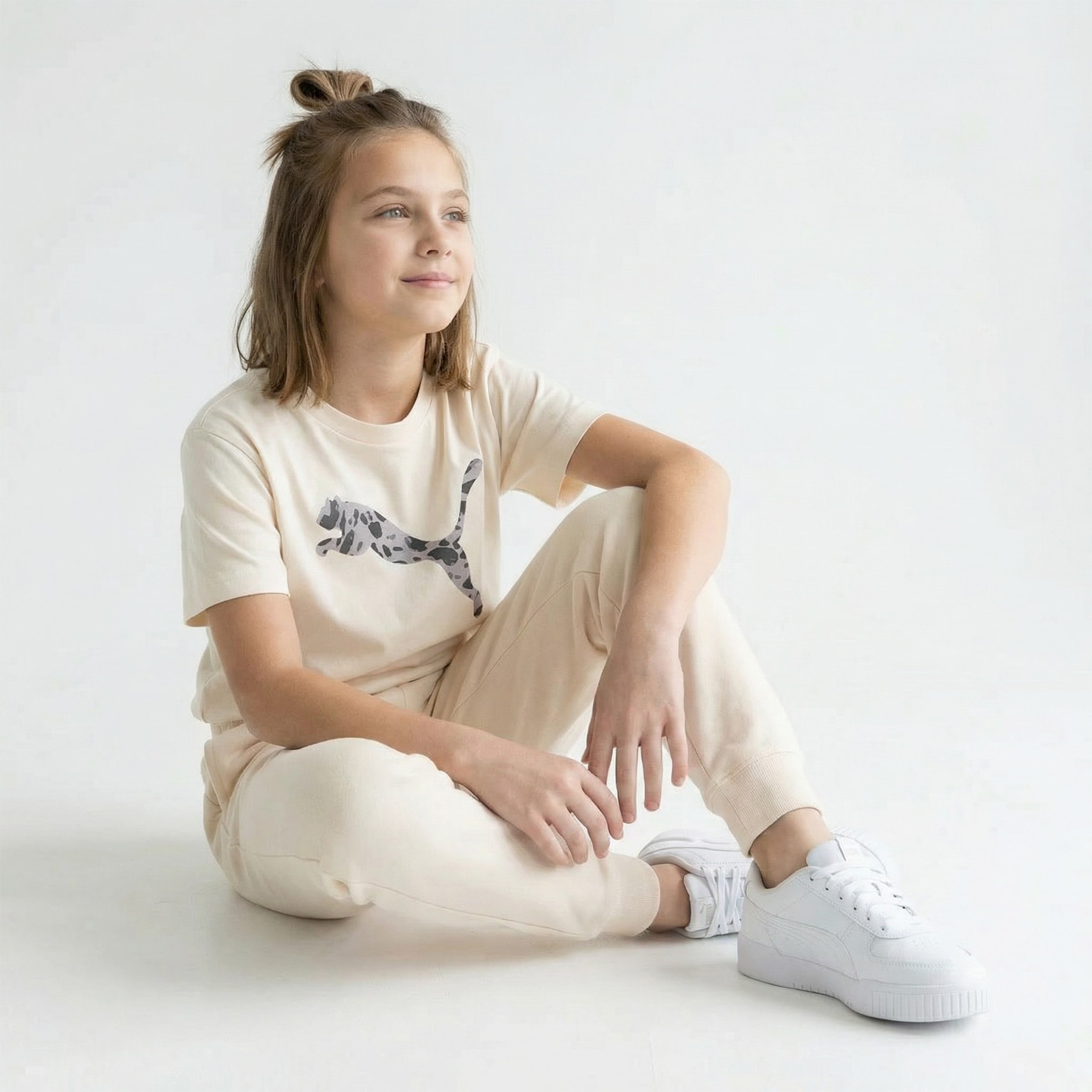 PUMA Elasticated Waist Joggers with Pockets-girls-clothing-bottoms-joggersandtrackpants-image-5