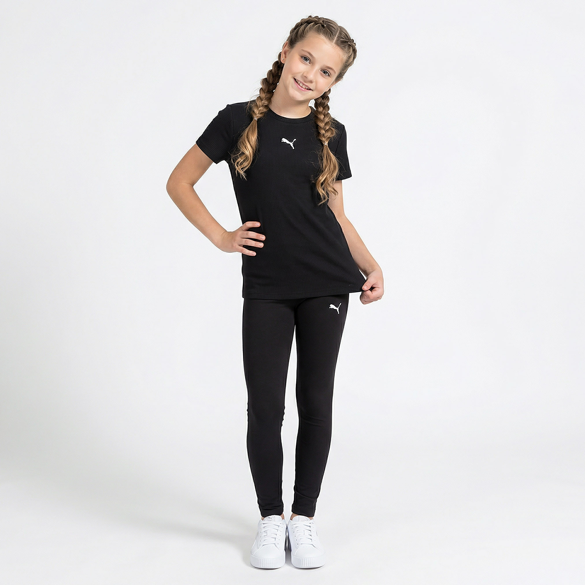 Puma Leggings with Logo Print-girls-clothing-sportswear-bottoms-leggings-image-2