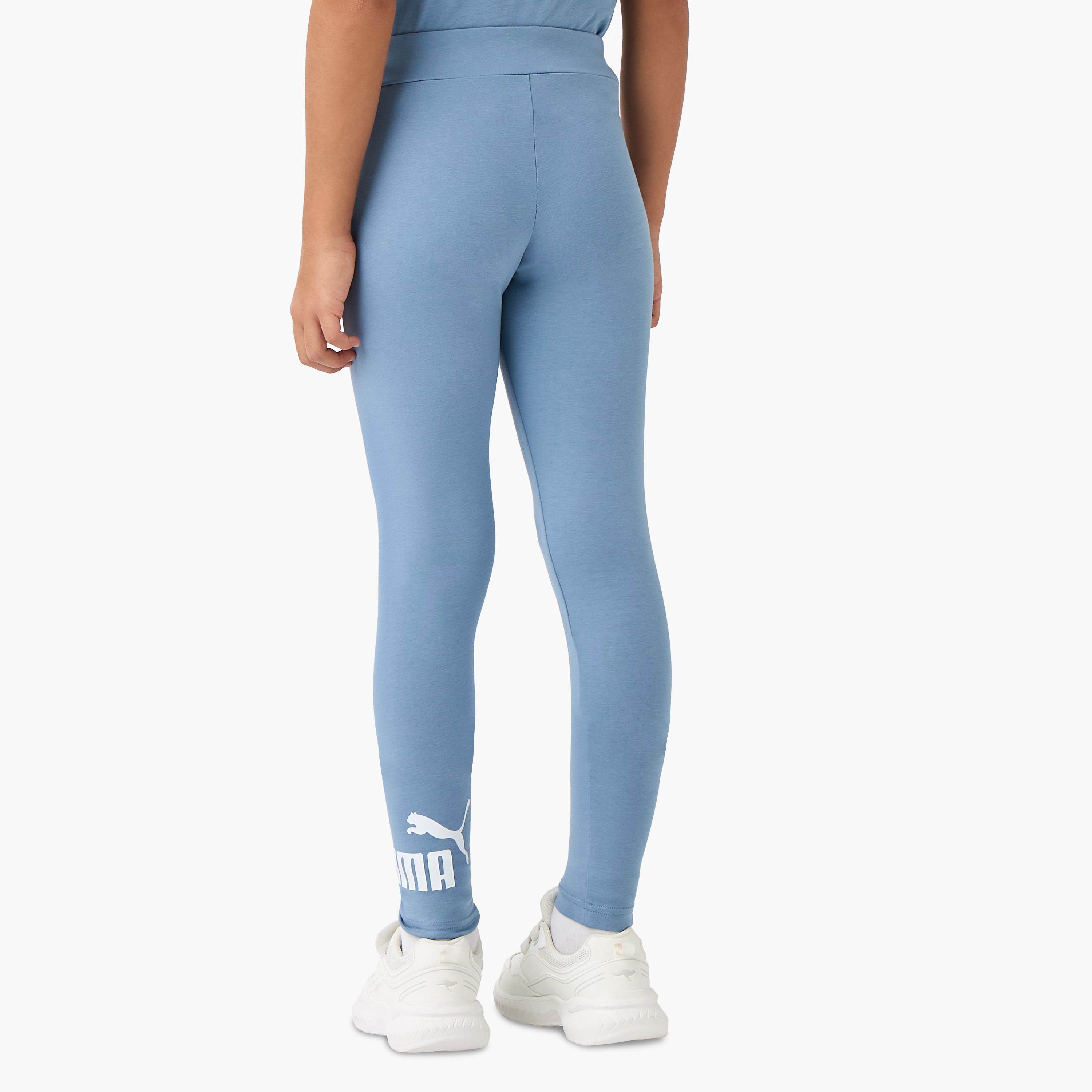 PUMA Logo Print Leggings with Elasticated Waist-girls-clothing-bottoms-leggings-image-3