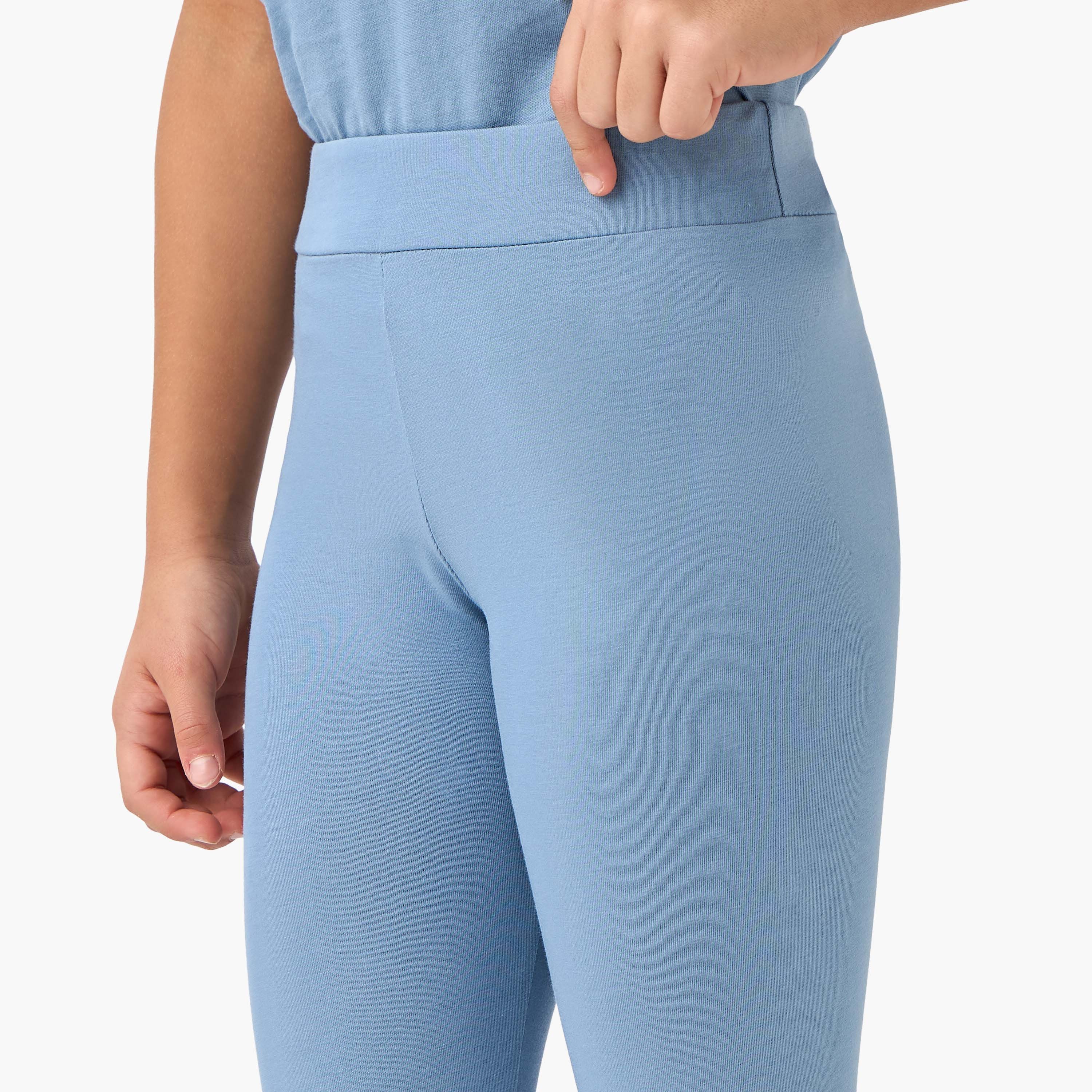 PUMA Logo Print Leggings with Elasticated Waist-girls-clothing-bottoms-leggings-image-4