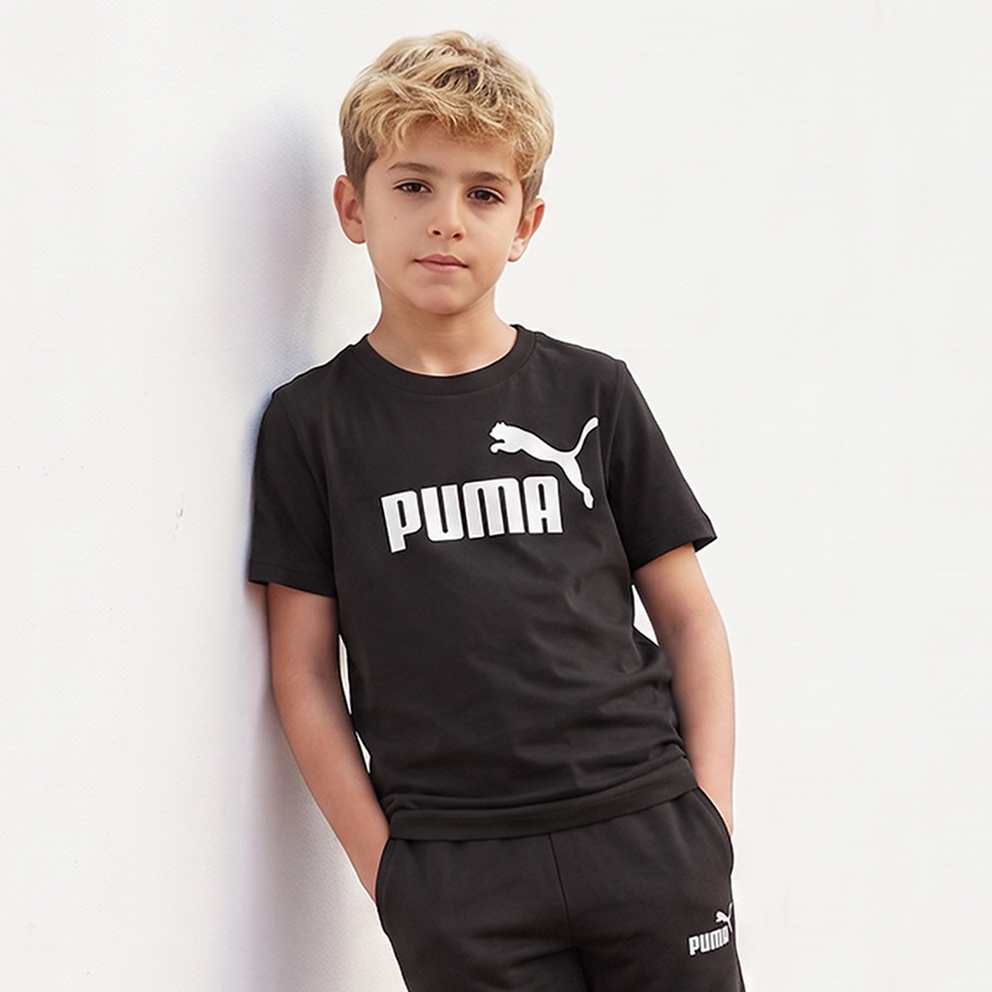 PUMA Crew Neck Short Sleeves T-Shirt with Logo Print-boys-clothing-tshirtsandpolos-image-1