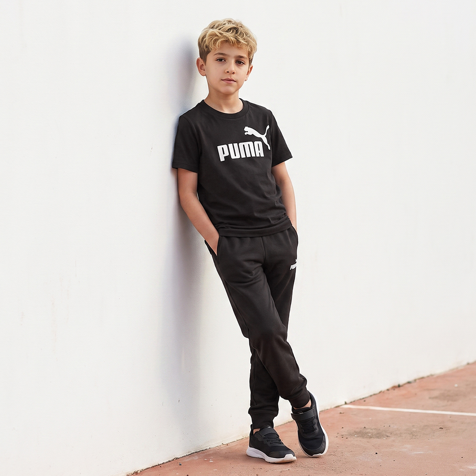 PUMA Crew Neck Short Sleeves T-Shirt with Logo Print-boys-clothing-tshirtsandpolos-image-2