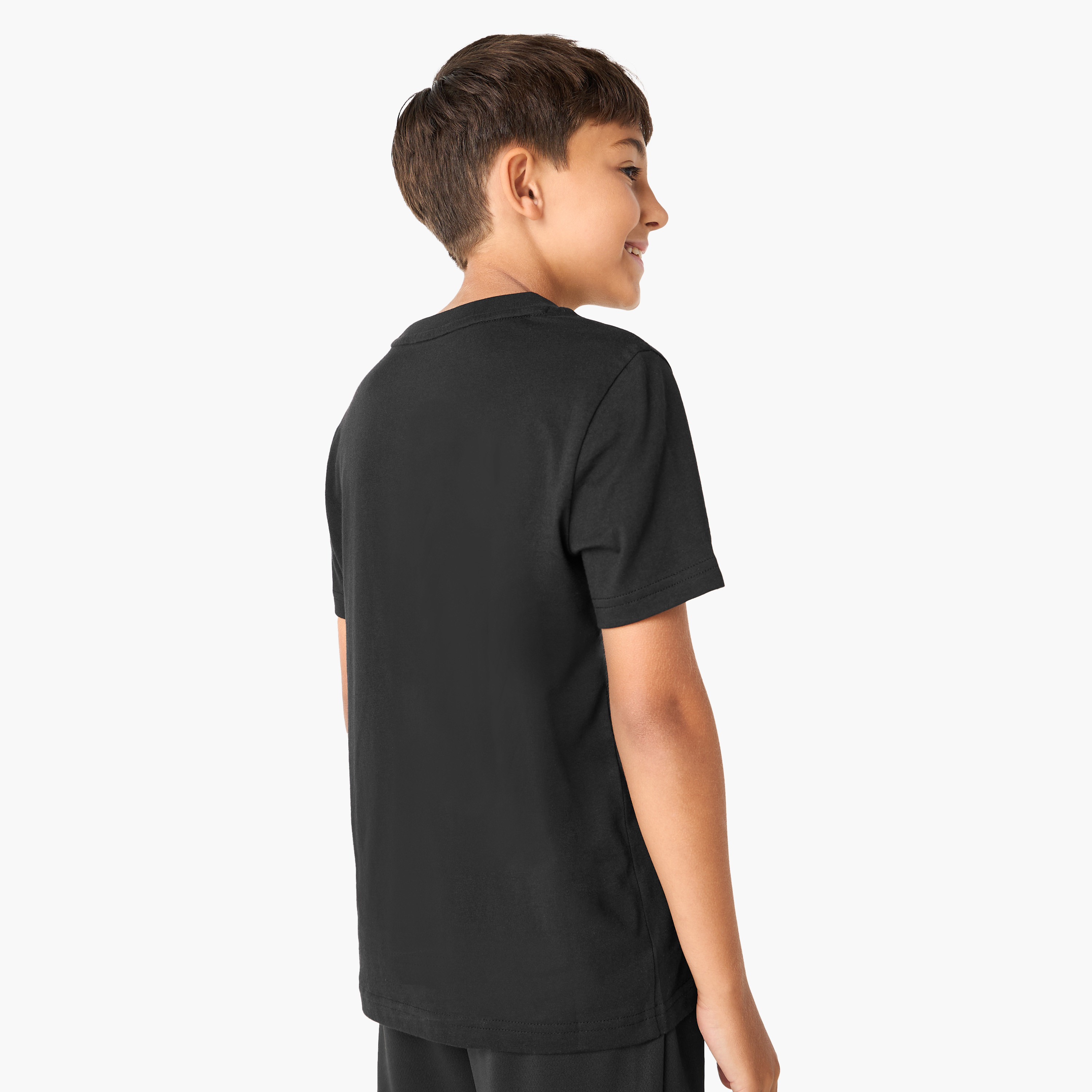 PUMA Logo Print T-shirt with Short Sleeves-boys-clothing-sportswear-tops-image-3