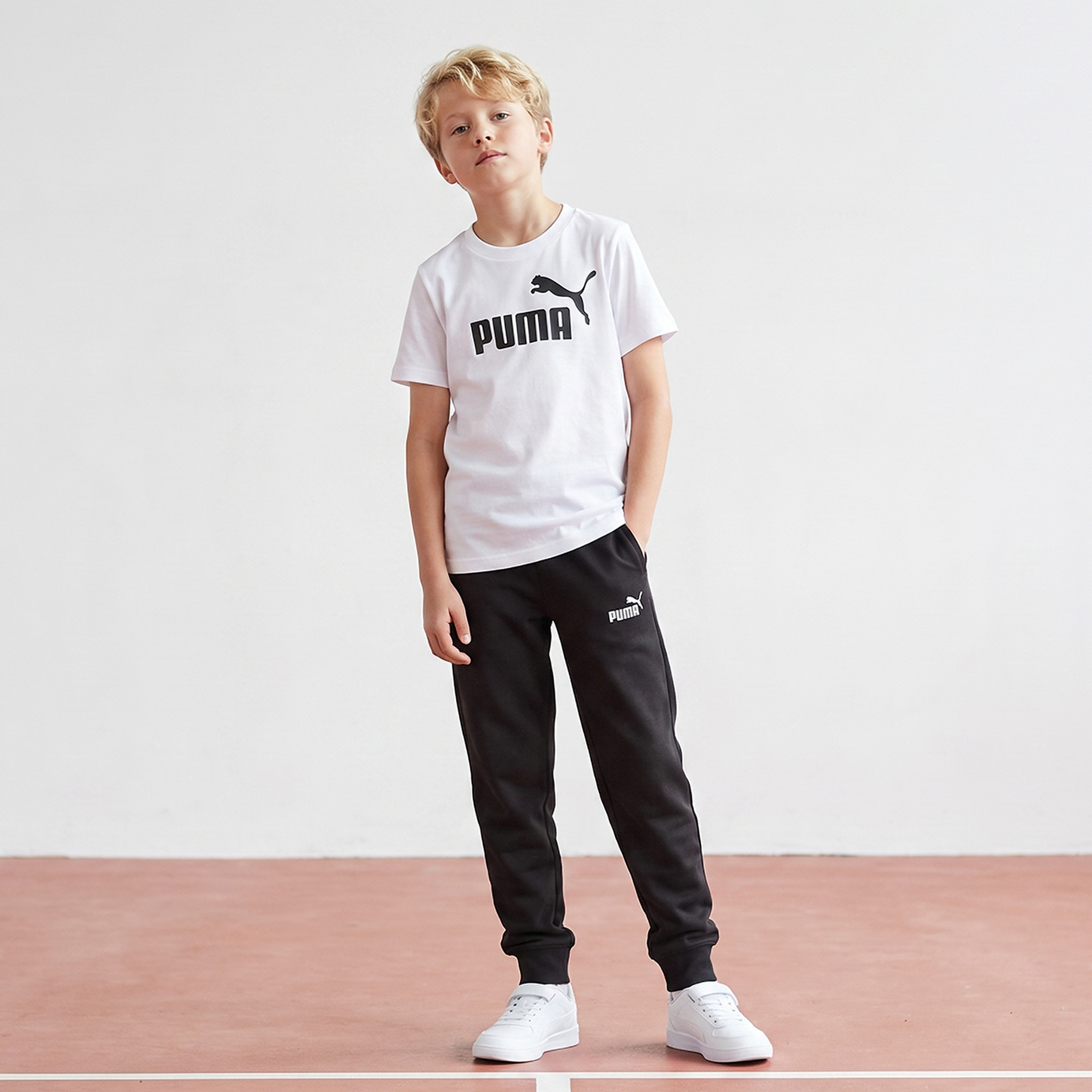 PUMA Crew Neck Short Sleeves T-Shirt with Logo Print-boys-clothing-tshirtsandpolos-image-2