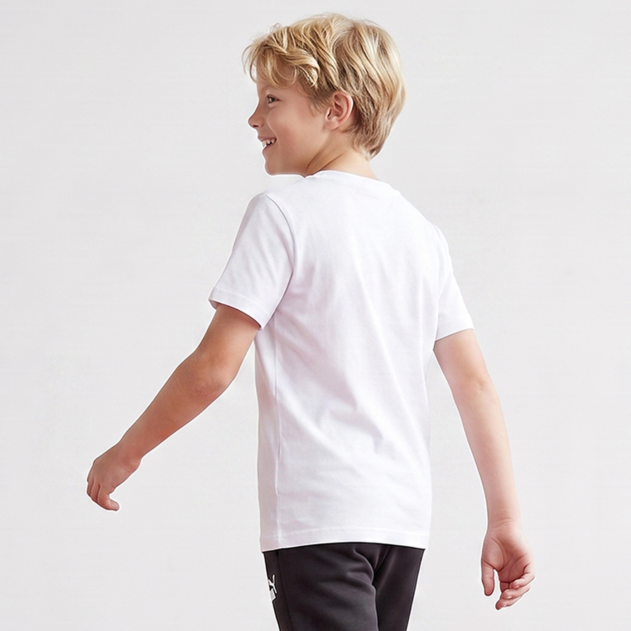 PUMA Crew Neck Short Sleeves T-Shirt with Logo Print-boys-clothing-tshirtsandpolos-image-3