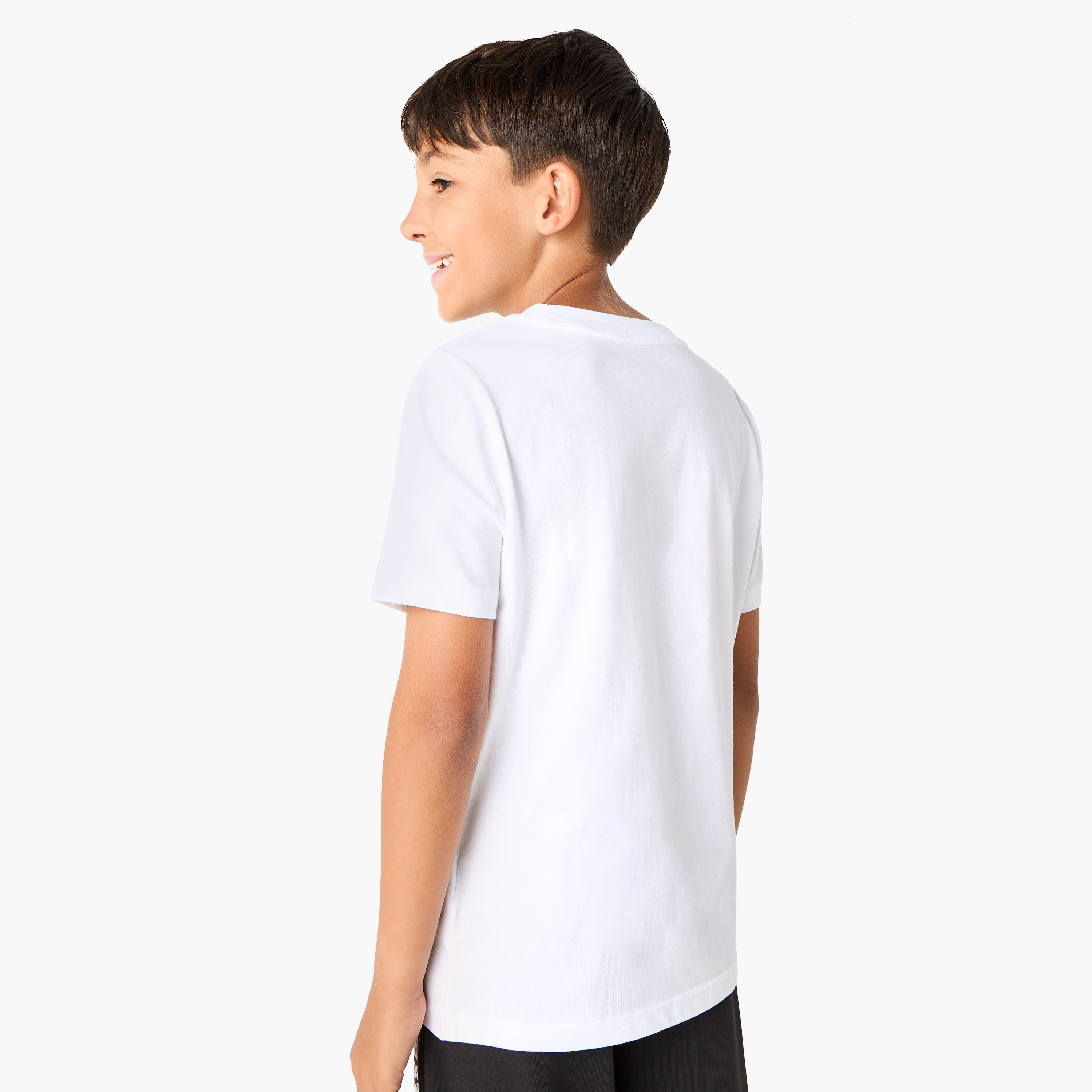 PUMA Logo Print T-shirt with Short Sleeves-sports-boys-clothing-tops-image-3