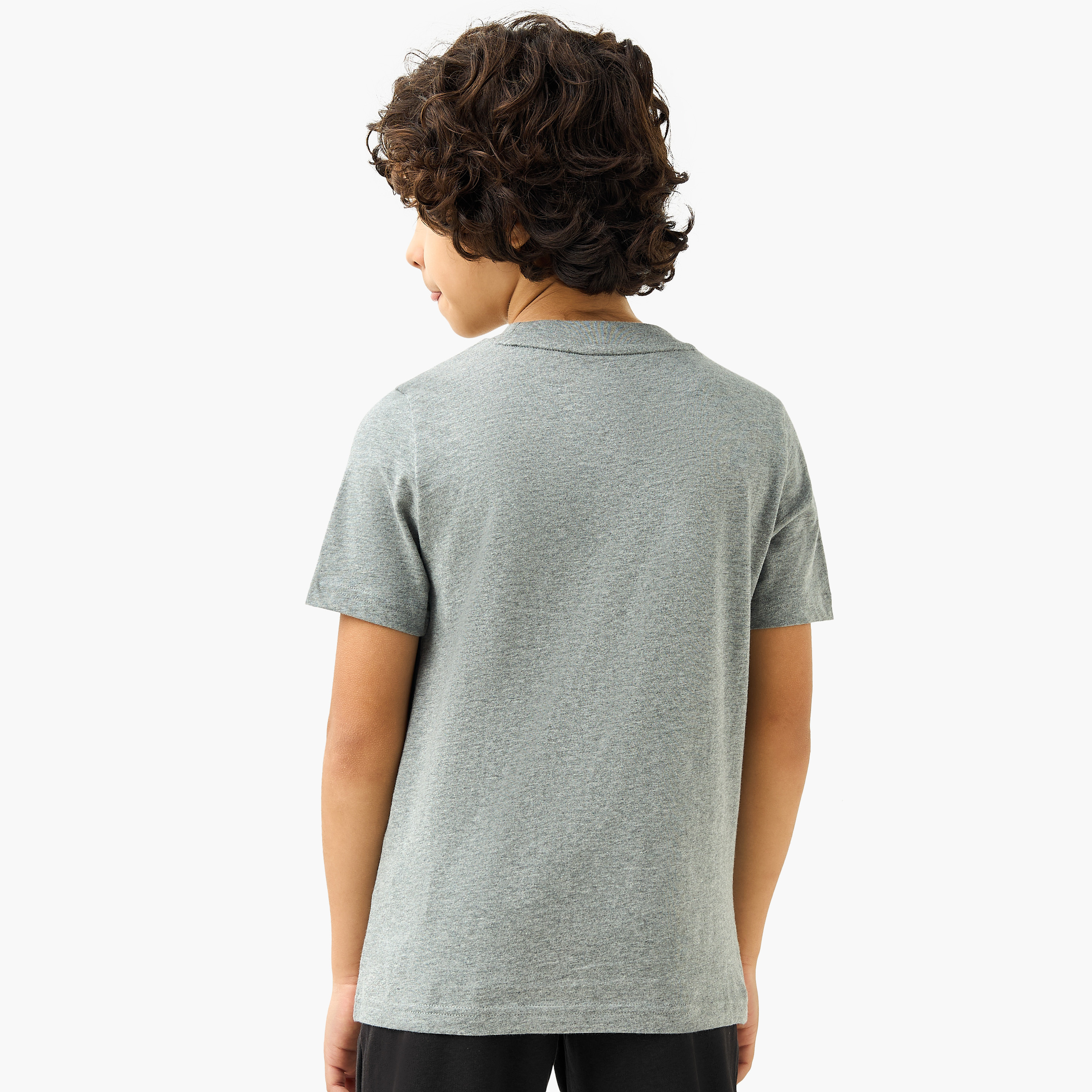 PUMA Logo Print T-shirt with Short Sleeves-boys-clothing-sportswear-tops-image-3