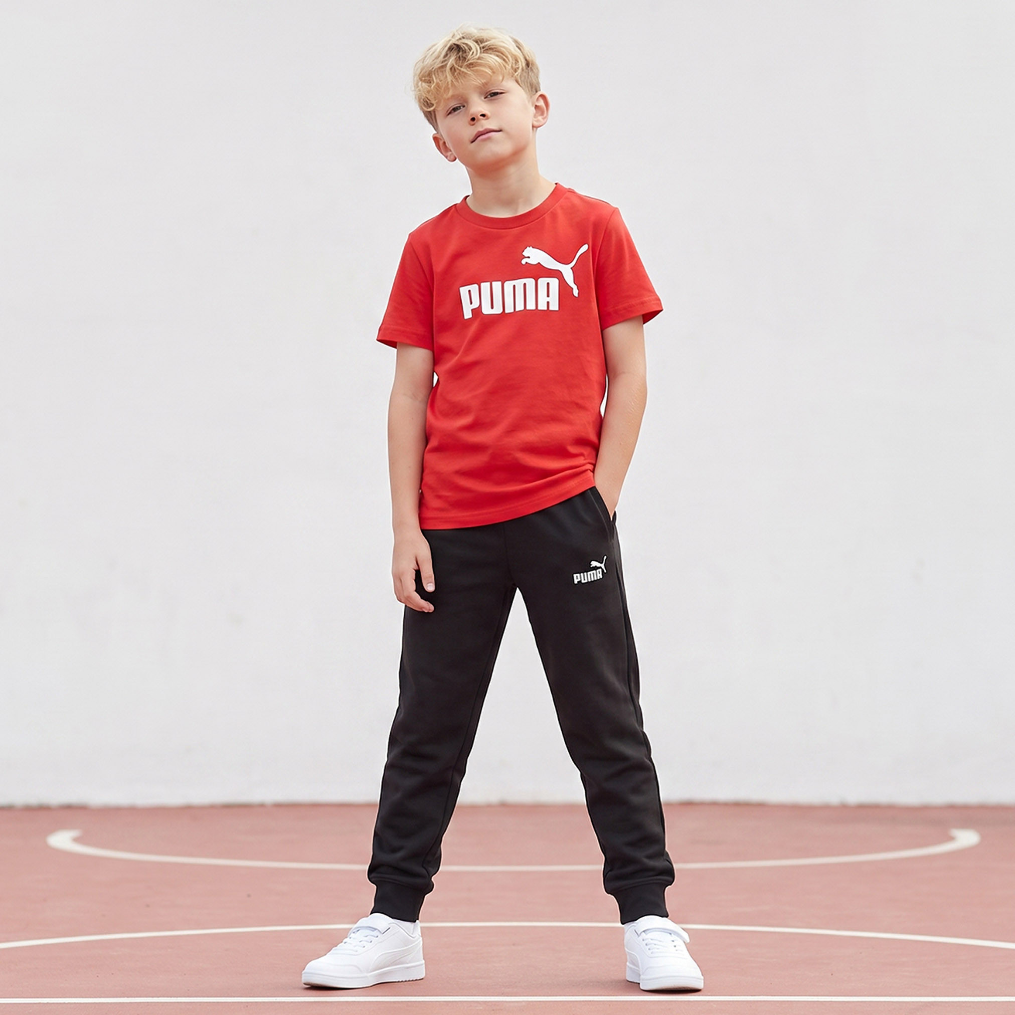 PUMA Crew Neck Short Sleeves T-Shirt with Logo Print-boys-clothing-tshirtsandpolos-image-4
