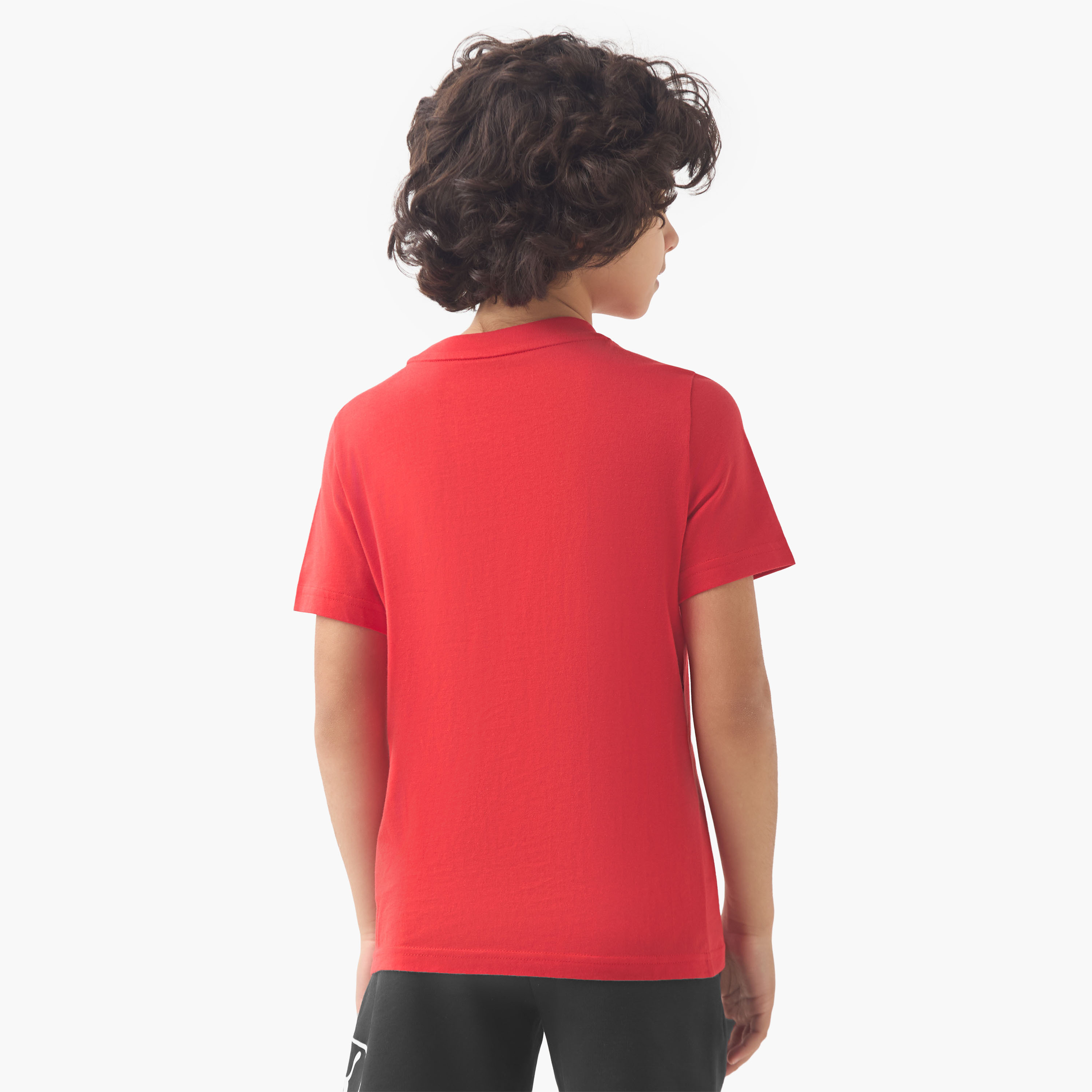 PUMA Boys Crew Neck T-shirt with Logo Print - Cotton - Short Sleeves-sports-boys-clothing-tops-image-3
