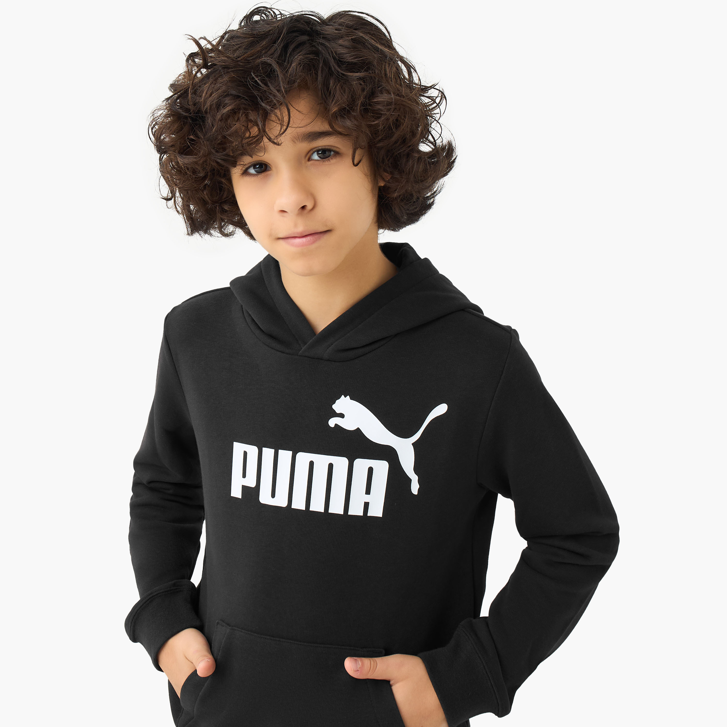 PUMA Boys Hooded Neck Sweatshirt with Kangaroo Pocket - Cotton - Long Sleeves-sports-boys-clothing-tops-image-4