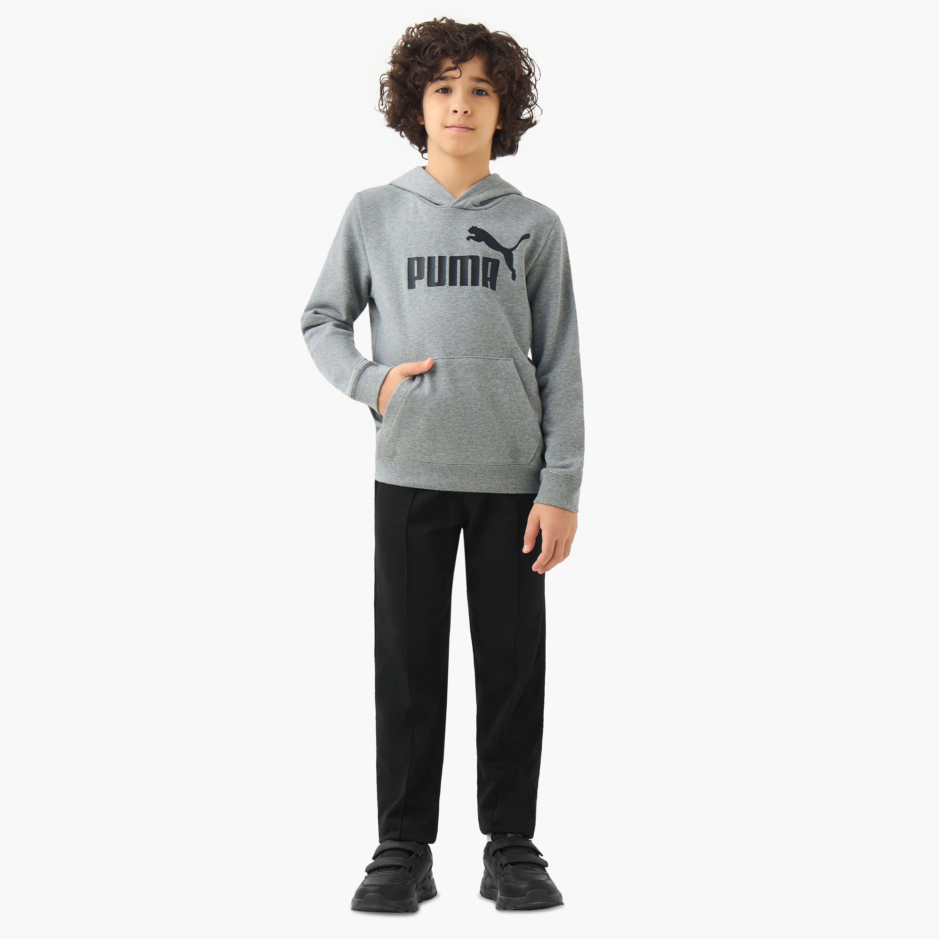 PUMA Boys Hooded Sweatshirt with Kangaroo Pocket - Cotton - Long Sleeves-boys-clothing-sweatshirts-image-2