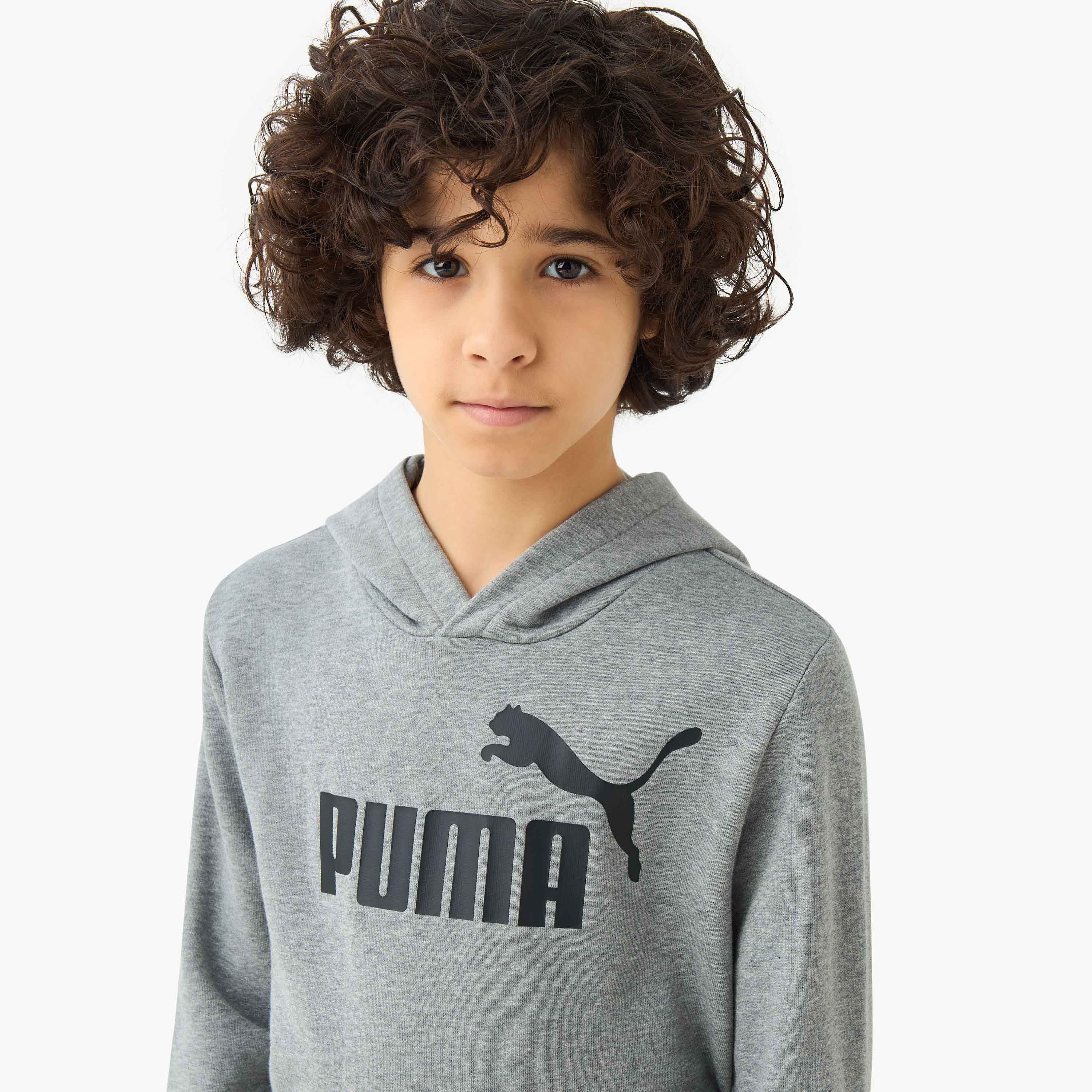 PUMA Boys Hooded Sweatshirt with Kangaroo Pocket - Cotton - Long Sleeves-boys-clothing-sweatshirts-image-4
