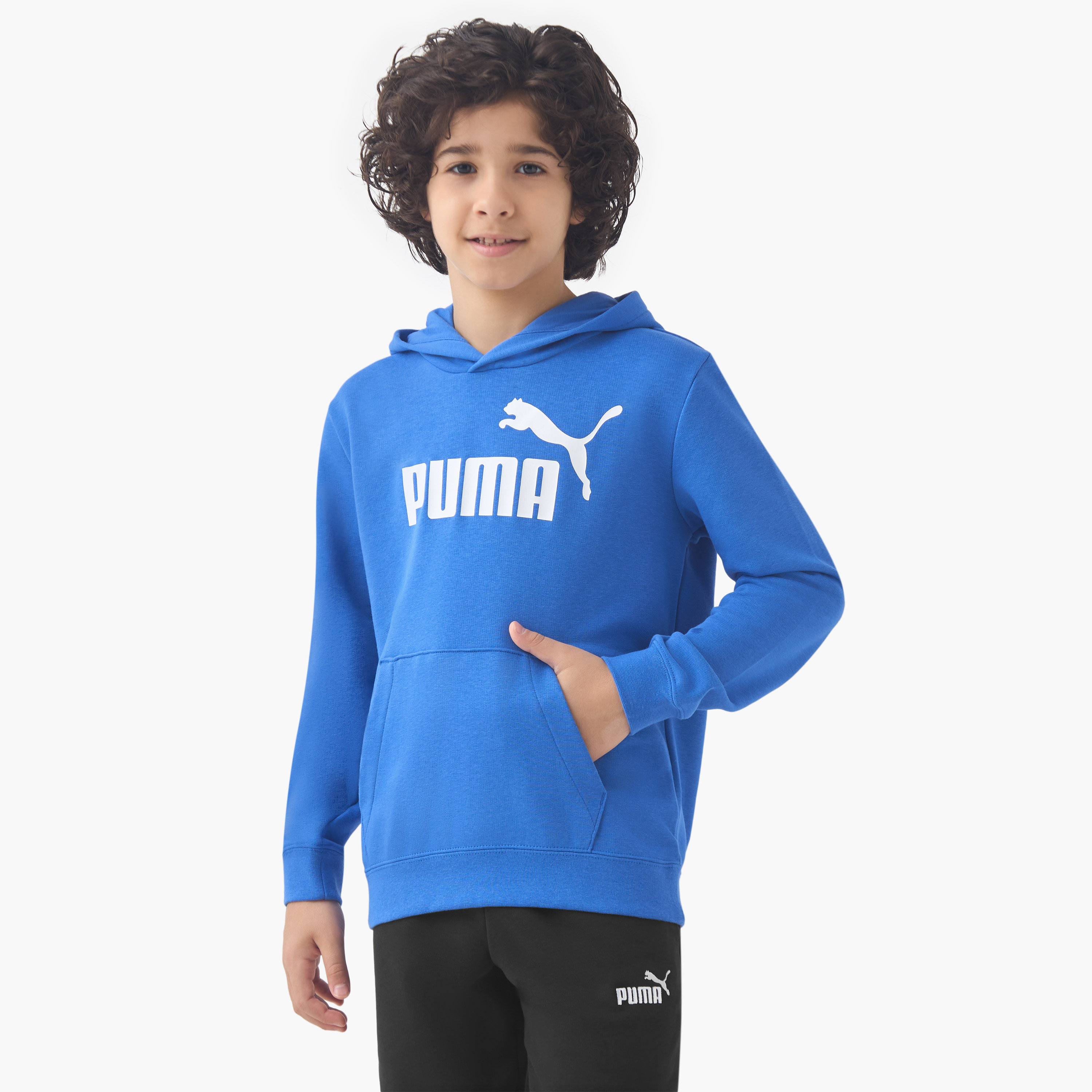 PUMA Logo Print Sweatshirt with Long Sleeves-boys-clothing-sweatshirts-image-1