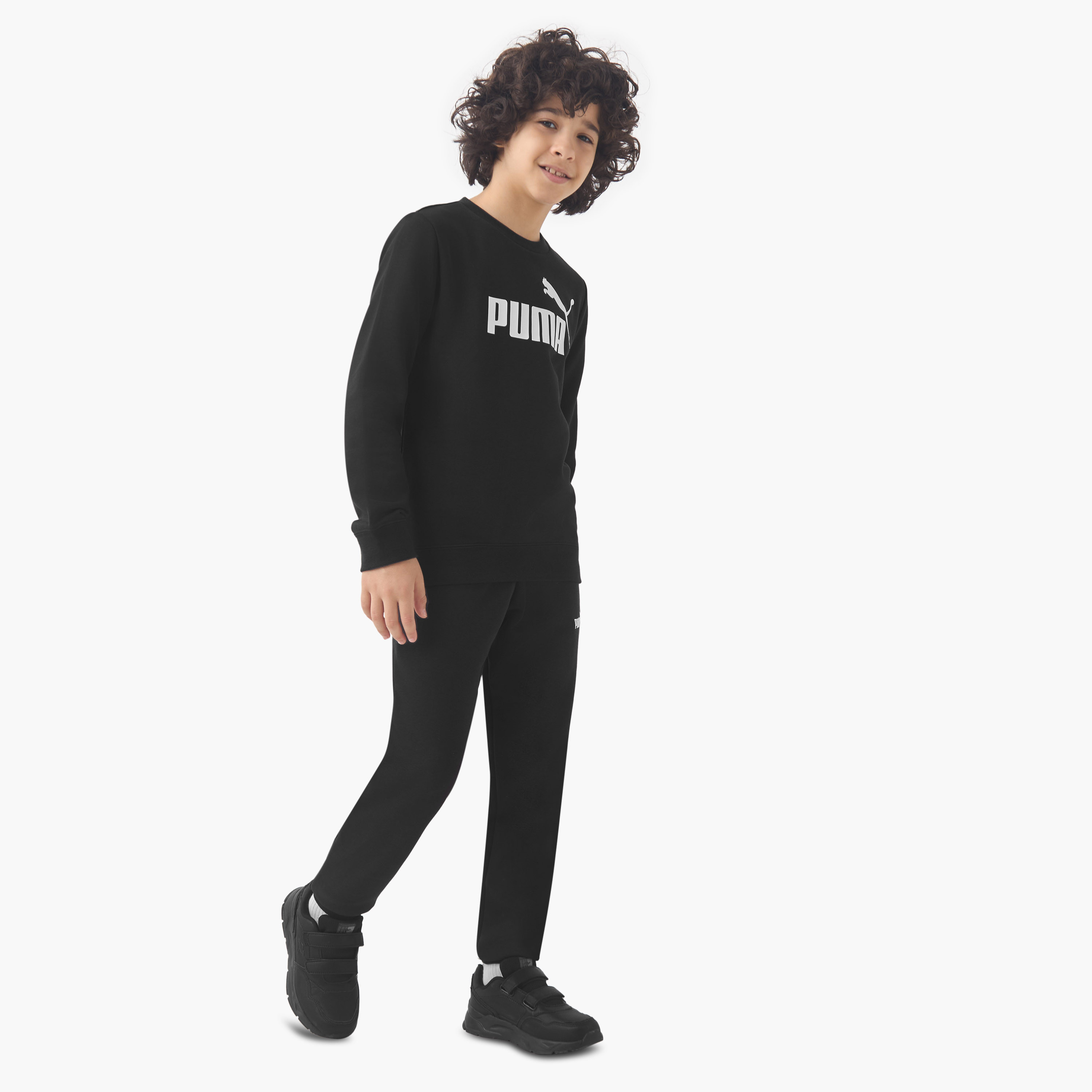 PUMA Logo Print Sweatshirt with Long Sleeves-boys-clothing-sweatshirts-image-2