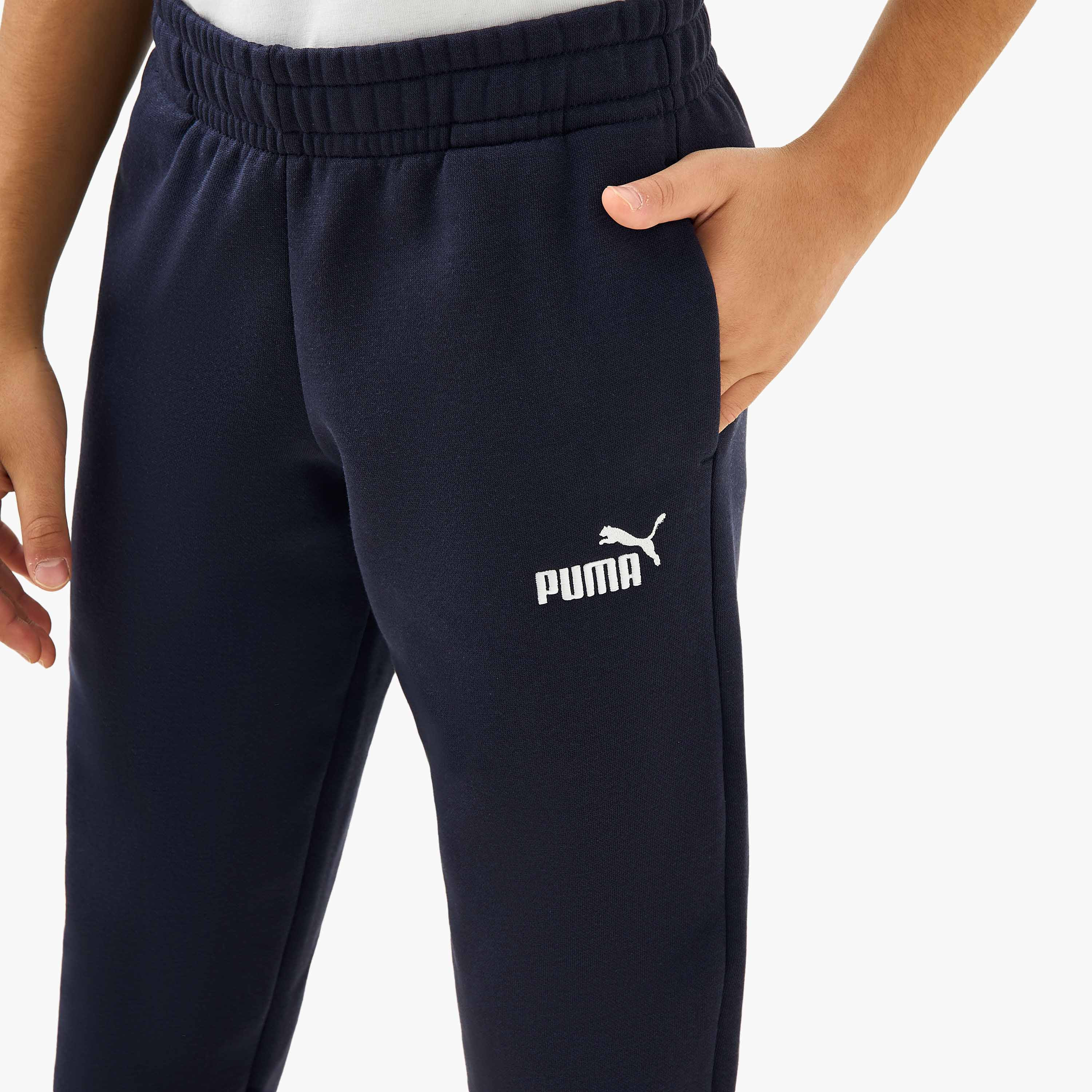 بنطلون رياضي بجيوب وطبعات شعار من بوما-boys-clothing-sportswear-bottoms-image-1