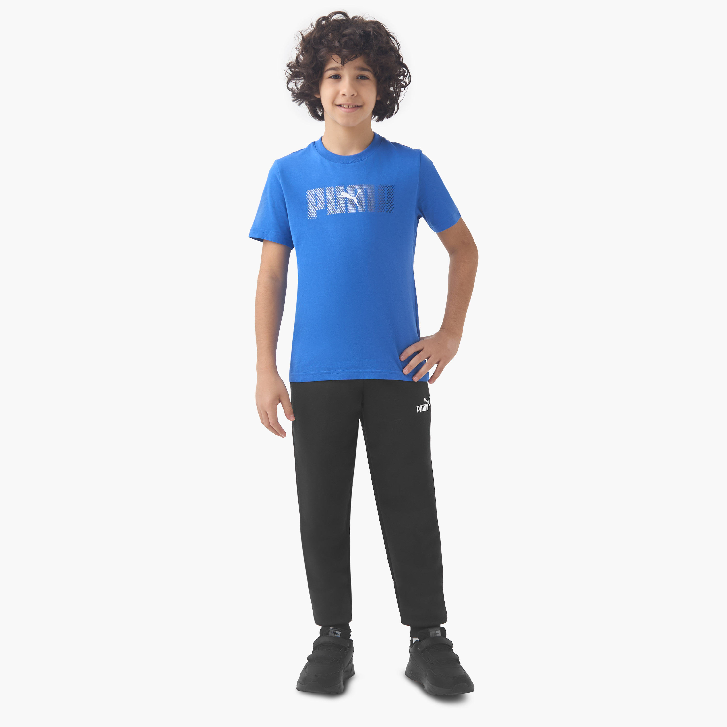 بنطلون رياضي قطن بطبعات شعار للأولاد من بوما-boys-clothing-bottoms-joggersandtrackpants-image-4