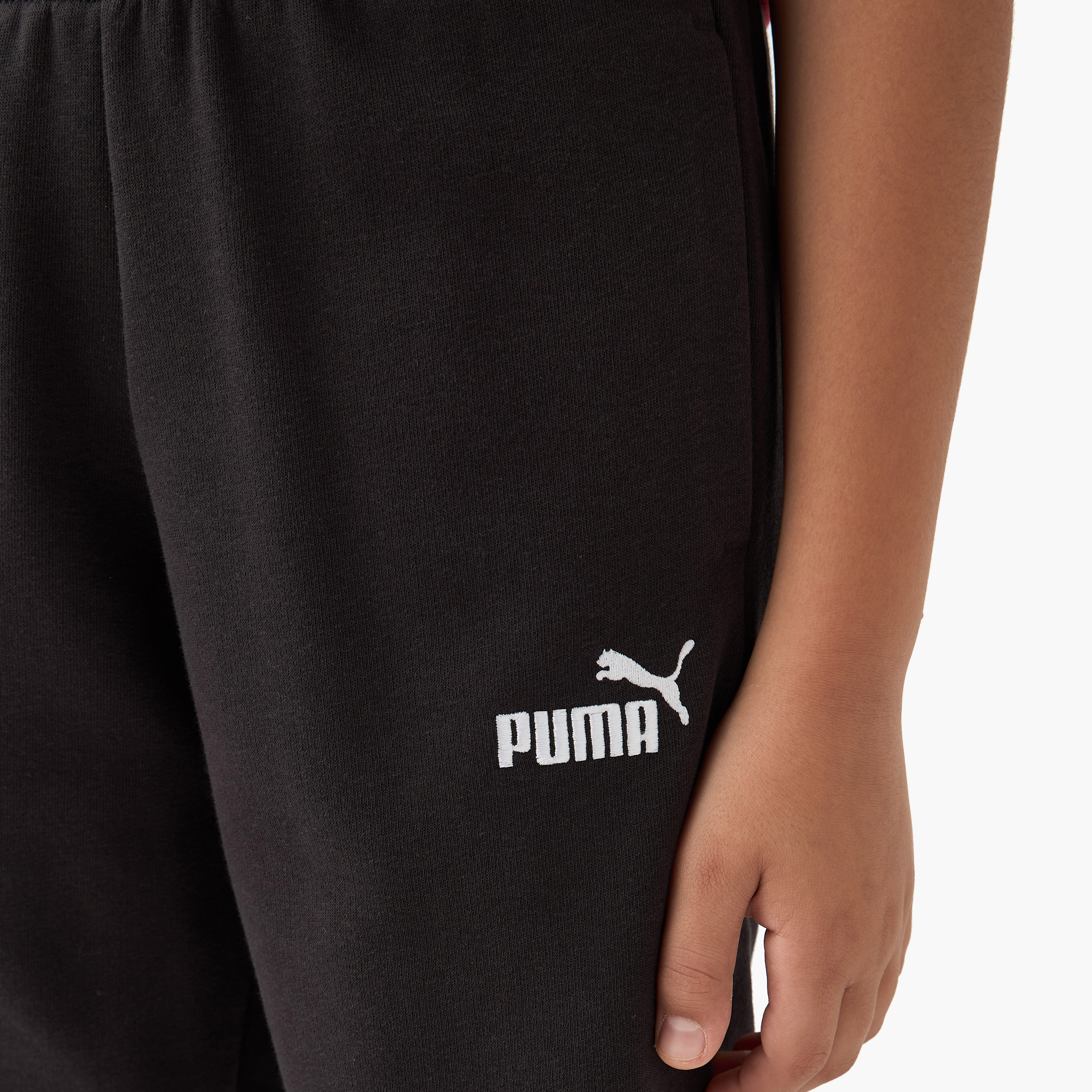 PUMA Logo Detail Joggers with Elasticated Waistband-boys-clothing-bottoms-joggersandtrackpants-image-4