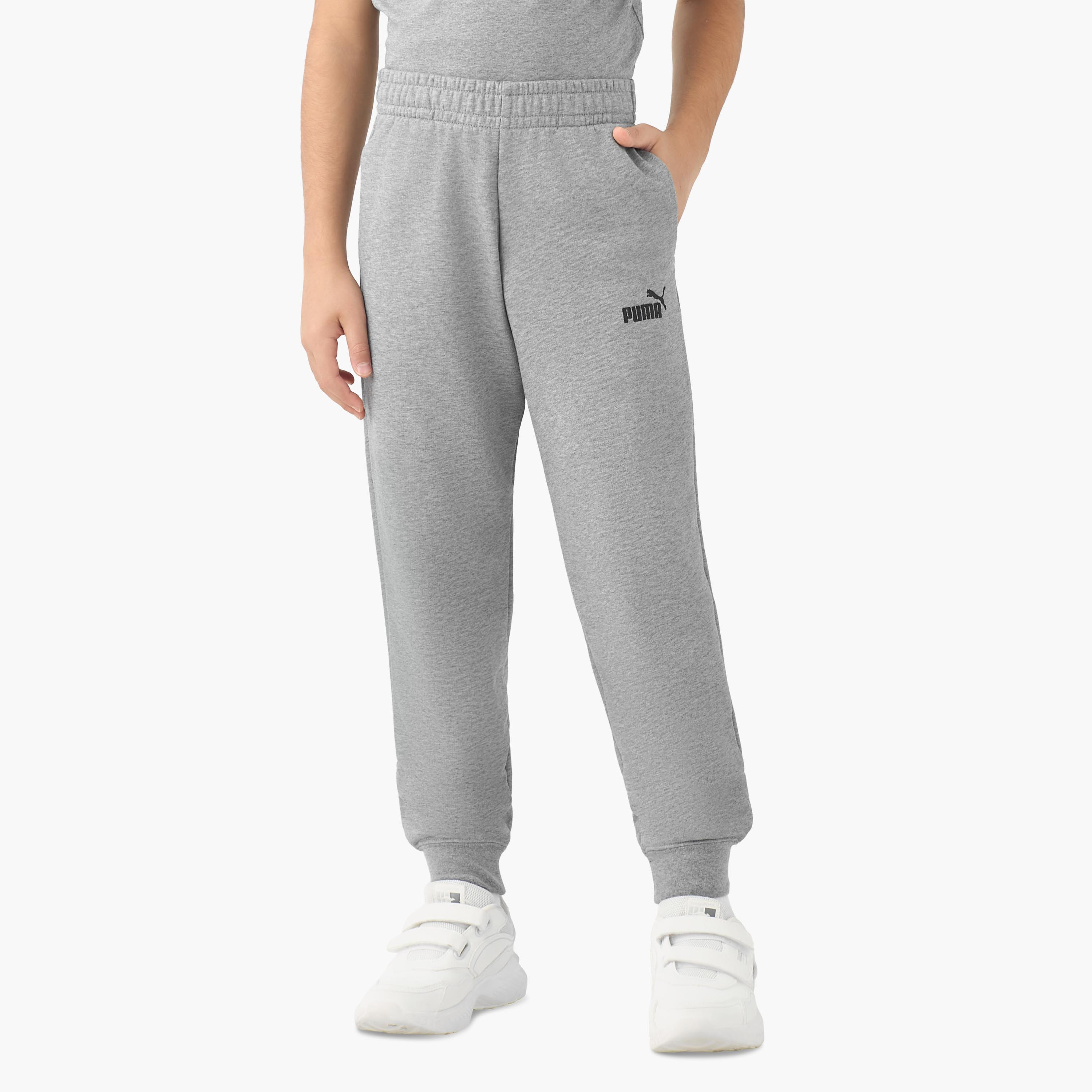 PUMA Elasticated Waist Joggers with Pockets-boys-clothing-bottoms-joggersandtrackpants-image-1