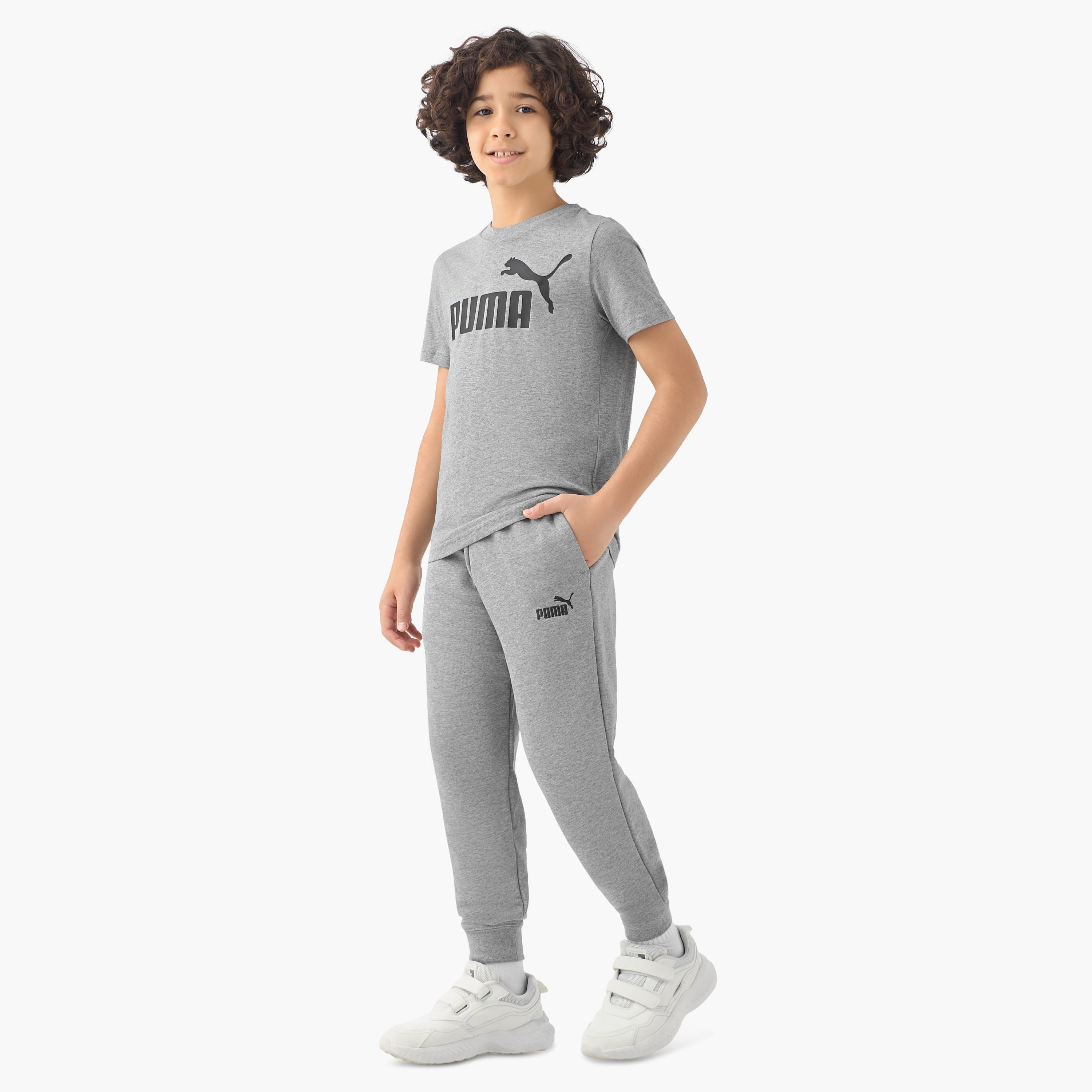 PUMA Elasticated Waist Joggers with Pockets-boys-clothing-bottoms-joggersandtrackpants-image-2