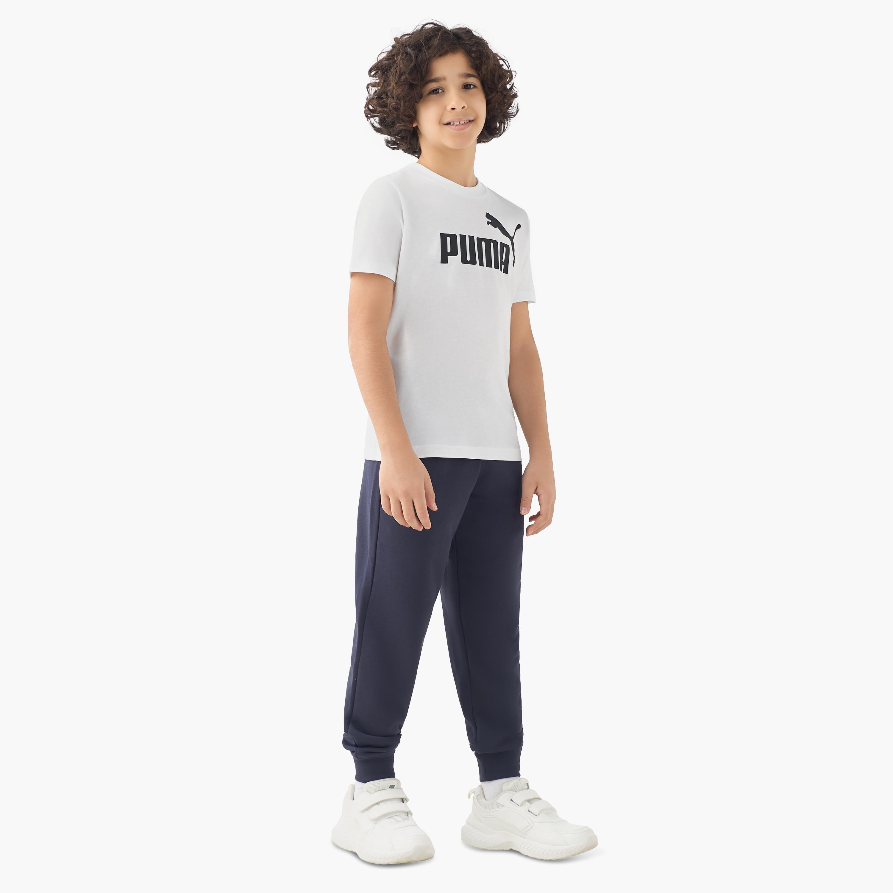 PUMA Elasticated Waist Joggers with Pockets-boys-clothing-bottoms-joggersandtrackpants-image-2