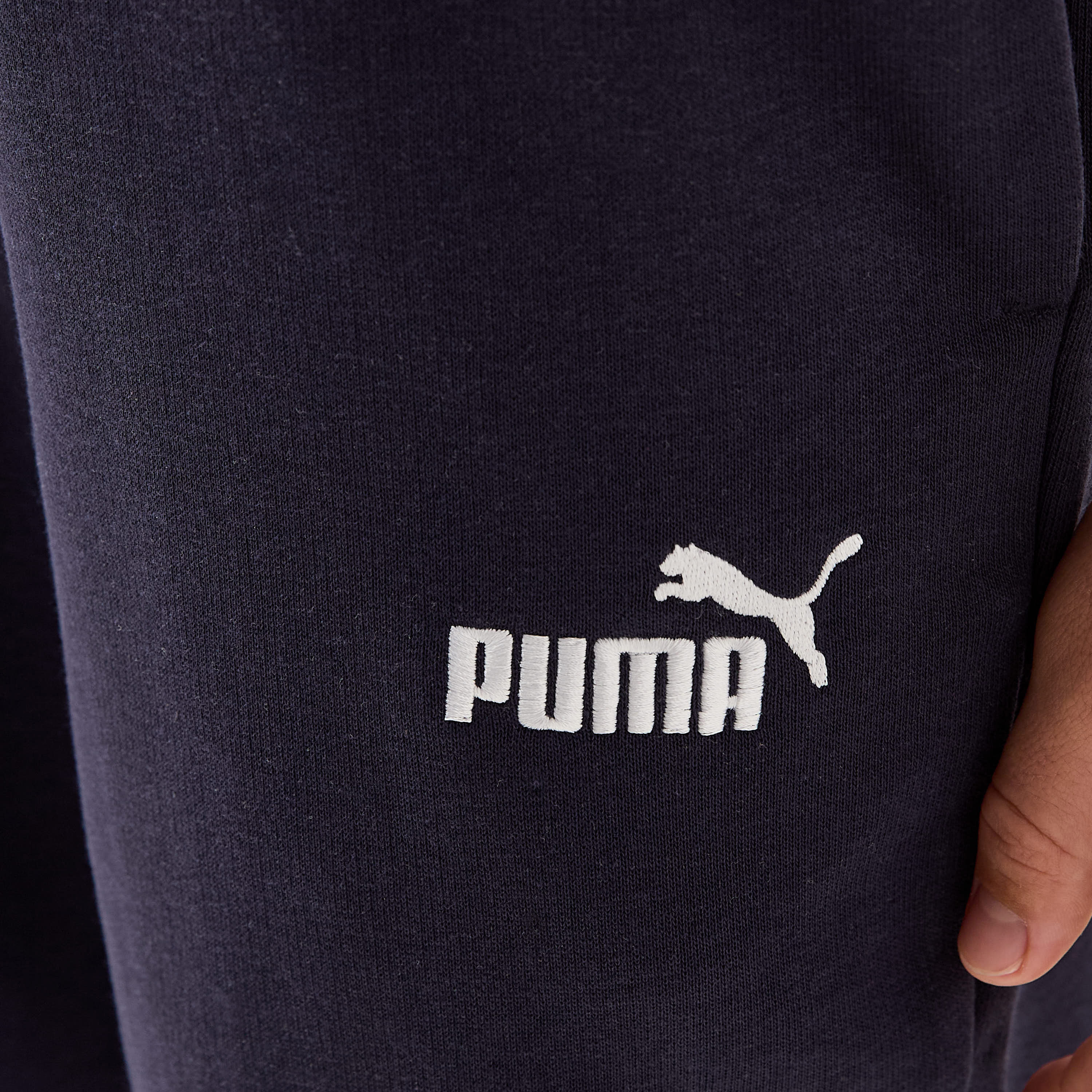 PUMA Logo Print Joggers with Elasticated Waistband and Pockets-boys-clothing-sportswear-bottoms-image-5