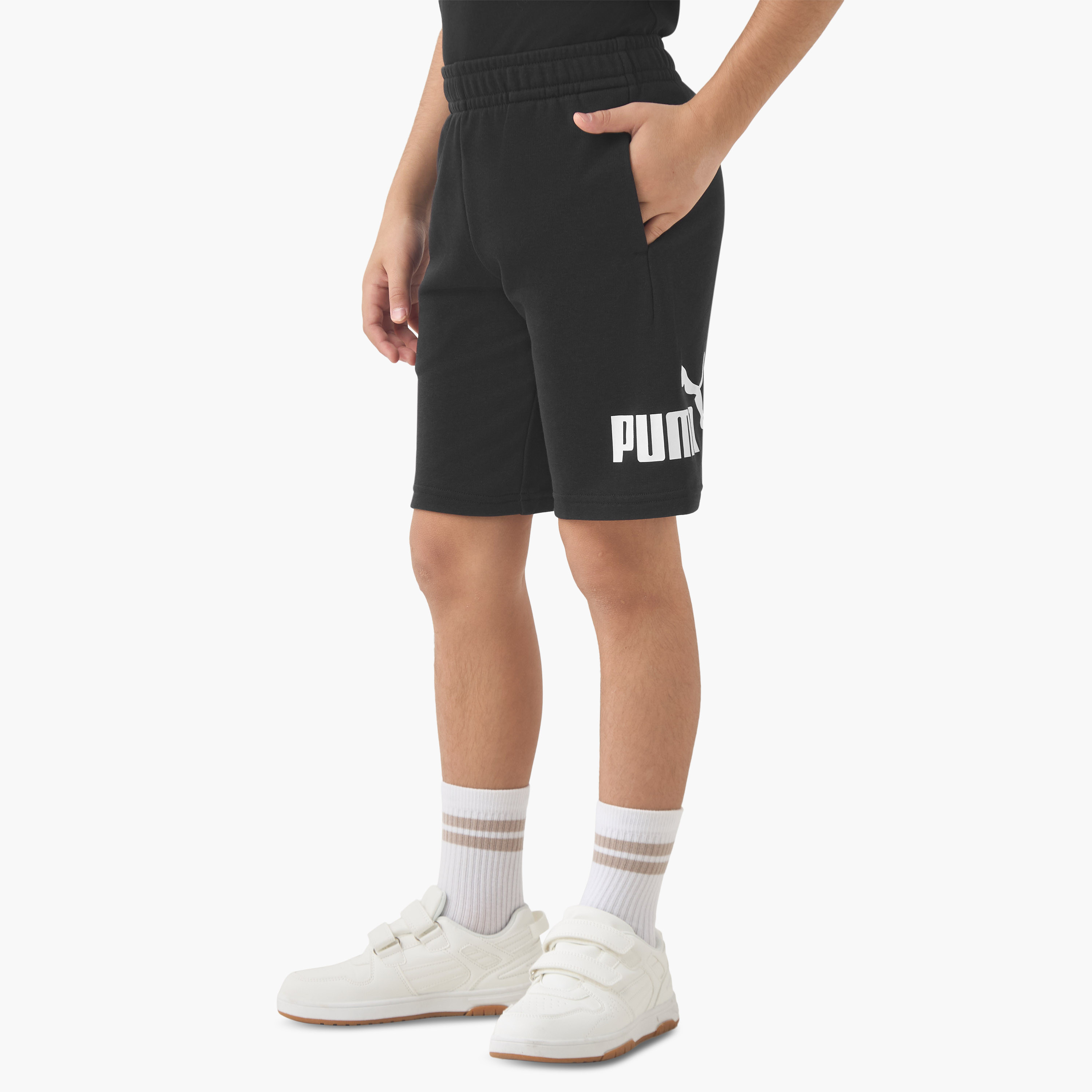 PUMA Boys Shorts with Logo Print - Cotton-sports-boys-clothing-bottoms-shorts-image-1