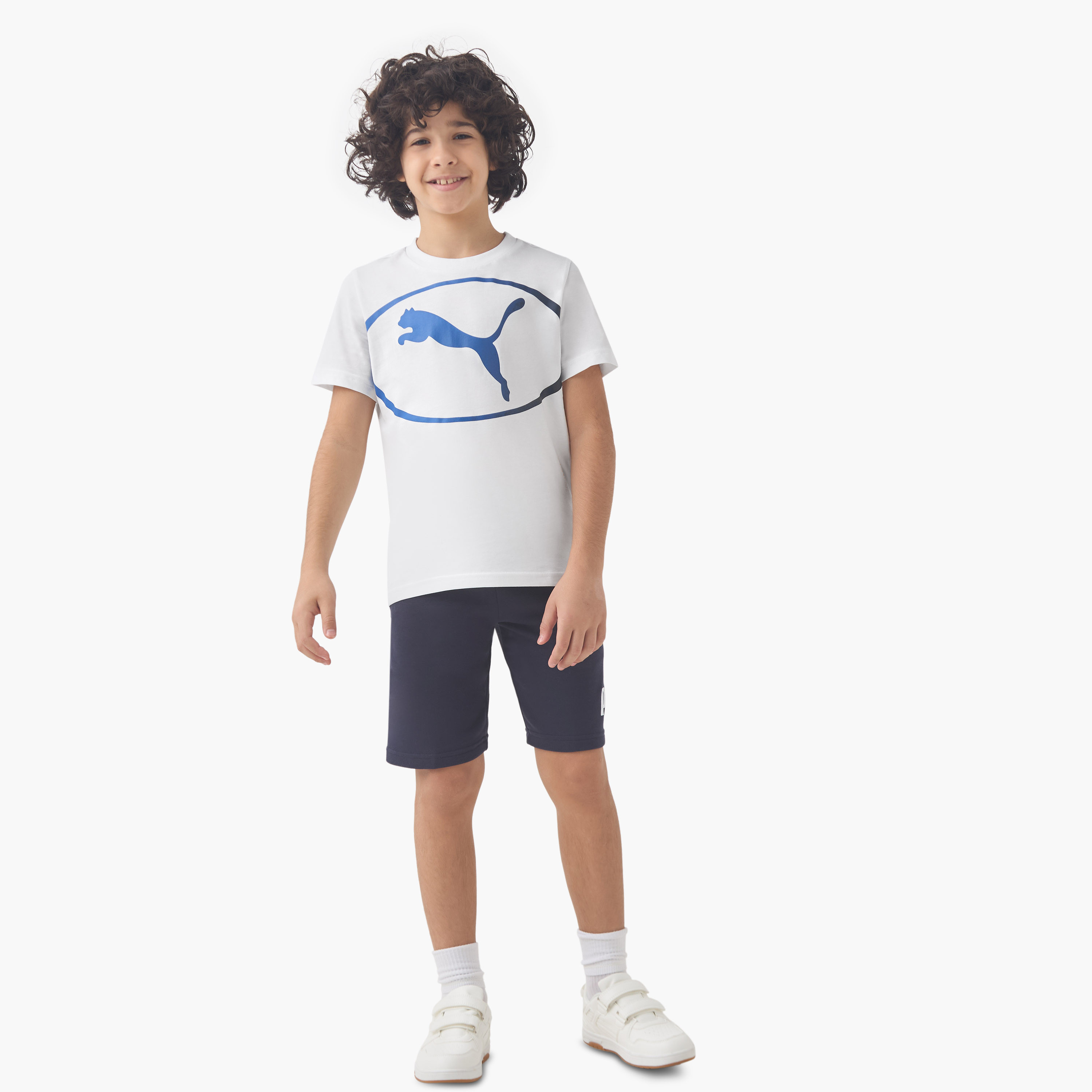 شورت قطن بطبعات شعار للأولاد من بوما-boys-clothing-bottoms-shorts-image-4