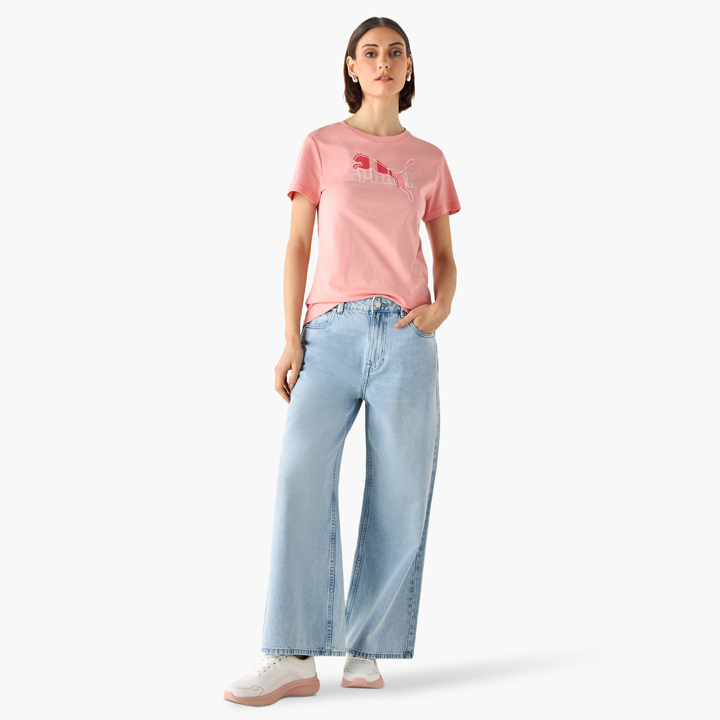 بوما - تيشيرت ايسينشال لوقو لاب - للنساء 684991 | OE-women-clothing-tshirts-image-12
