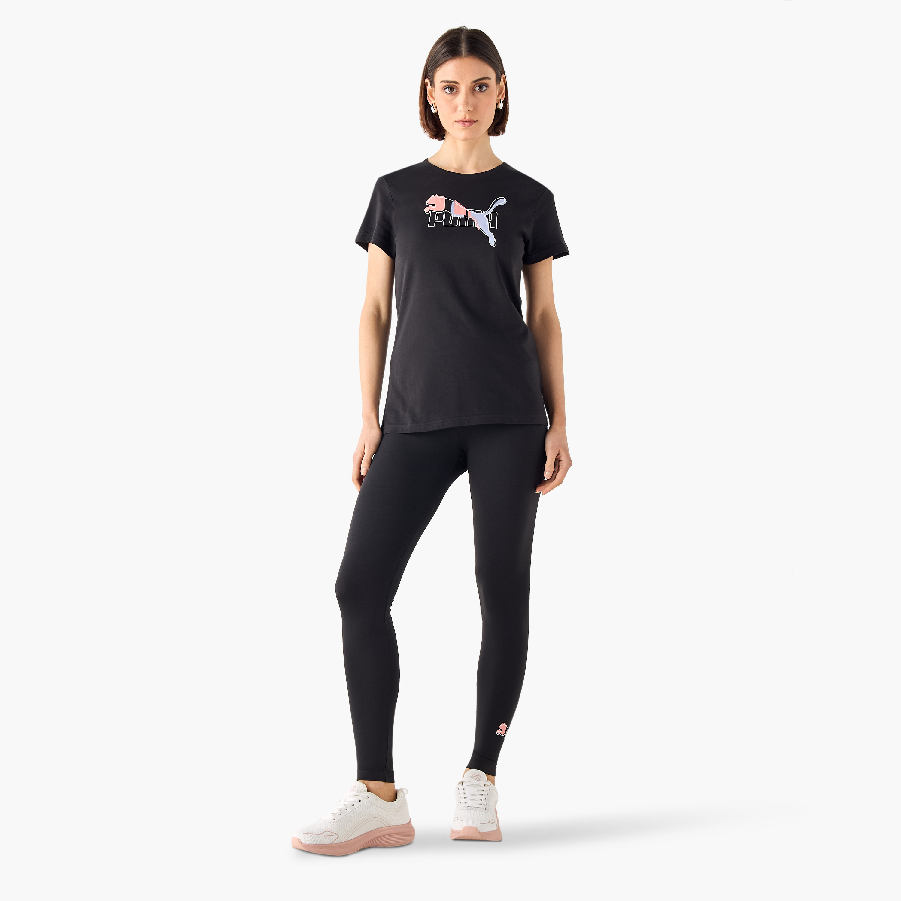 بنطال ضيق بشعار مختبر أساسيات للنساء من بوما 68499301 | OE-women-clothing-bottoms-leggings-image-2