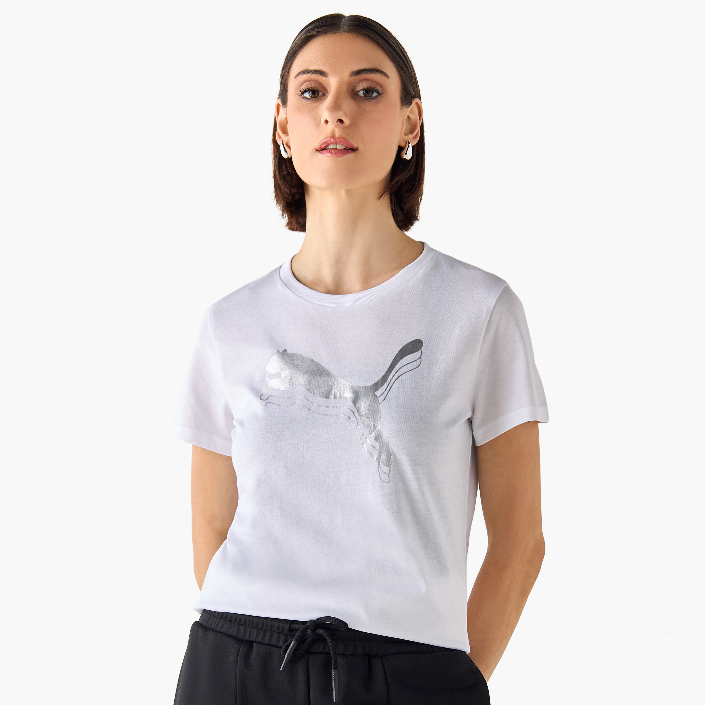 بوما - تيشيرت ايسينشال ميتاليك - للنساء 684995 | OE-women-clothing-tshirts-image-10