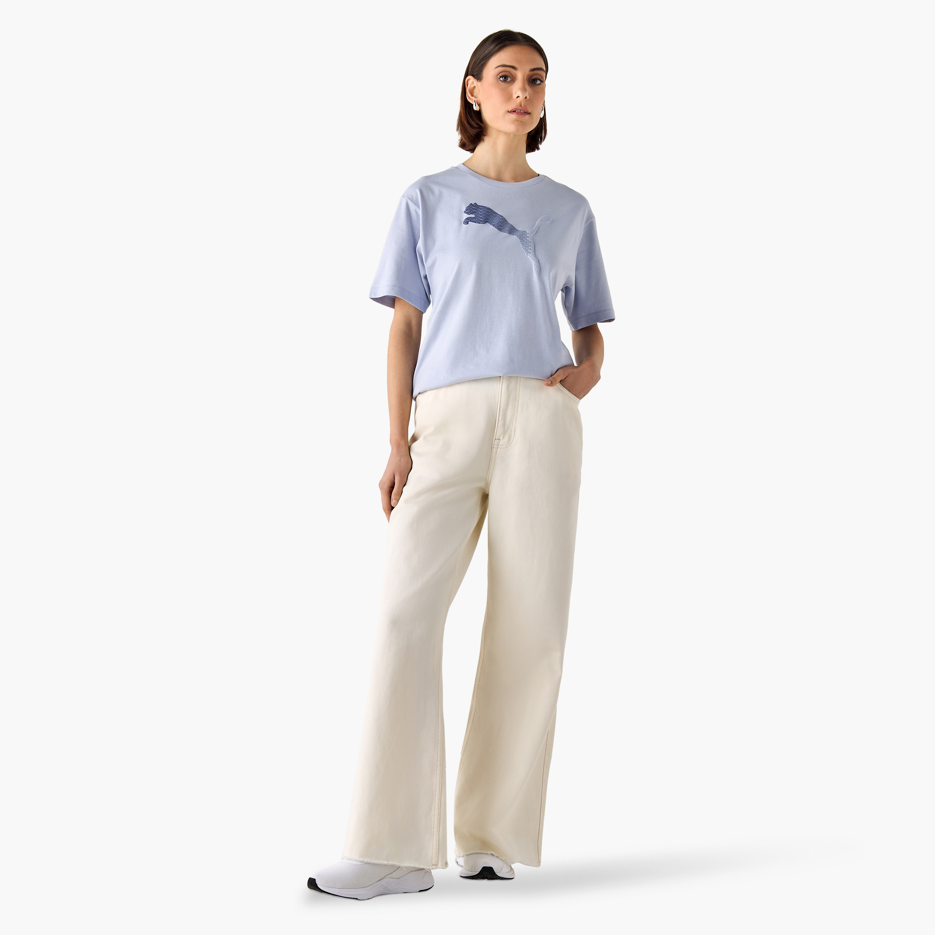 Puma Women's Her Graphic Relaxed Fit Tee 685054 | OE-women-clothing-tshirts-image-2