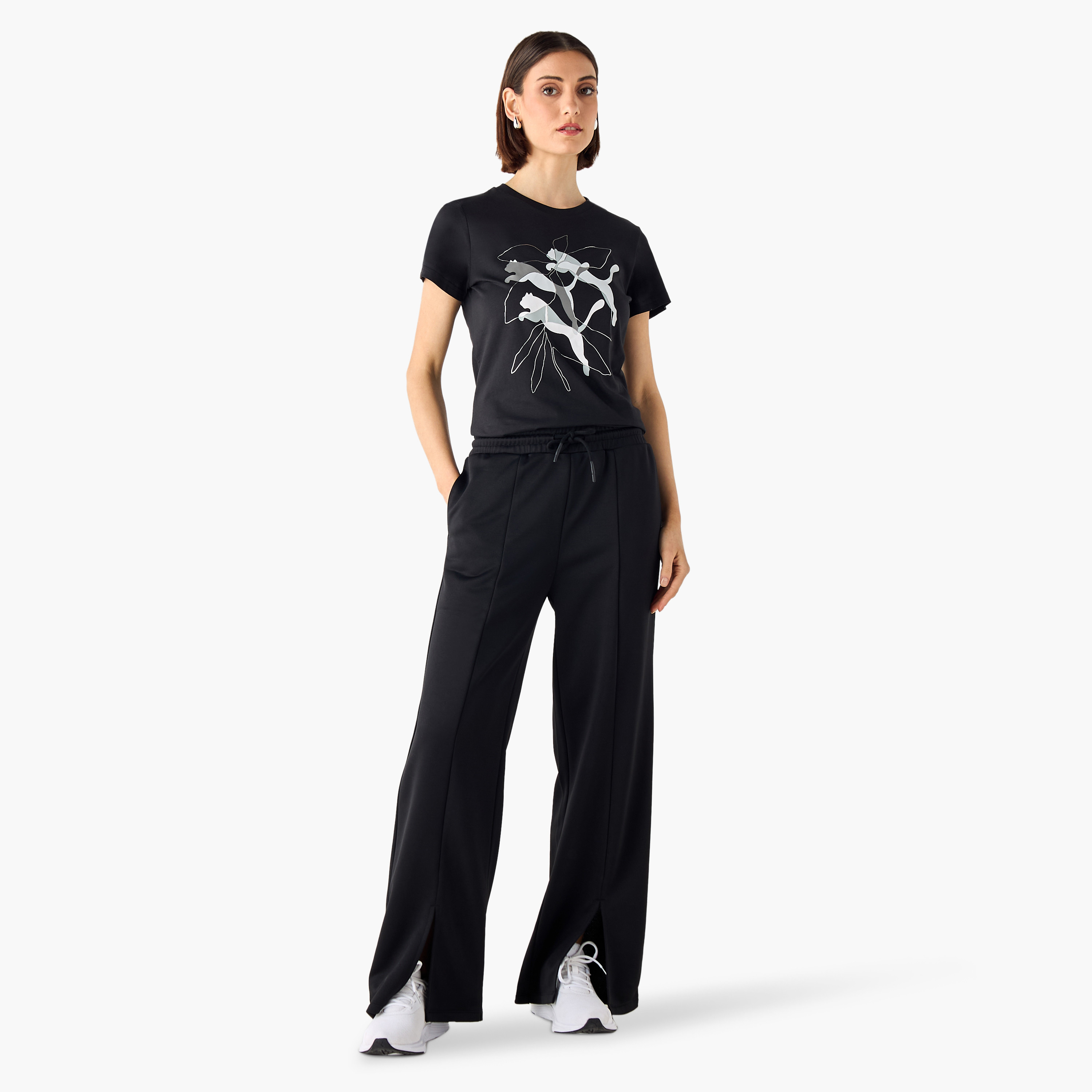 Puma Women's Graphics Branded Leaf Tee 685082 | OE-women-clothing-tshirts-image-2