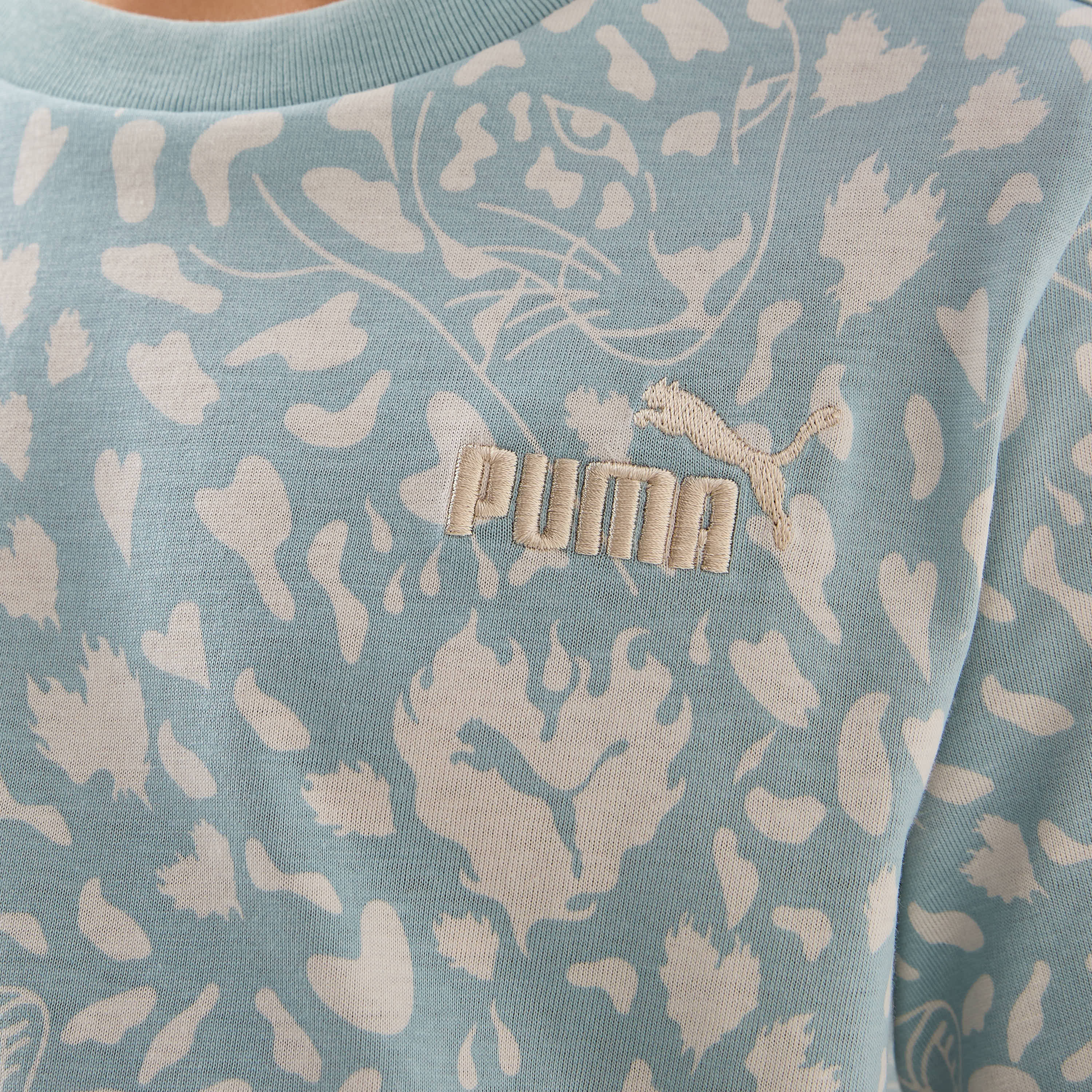 PUMA All-Over Print T-shirt with Short Sleeves-girls-clothing-tshirts-image-5